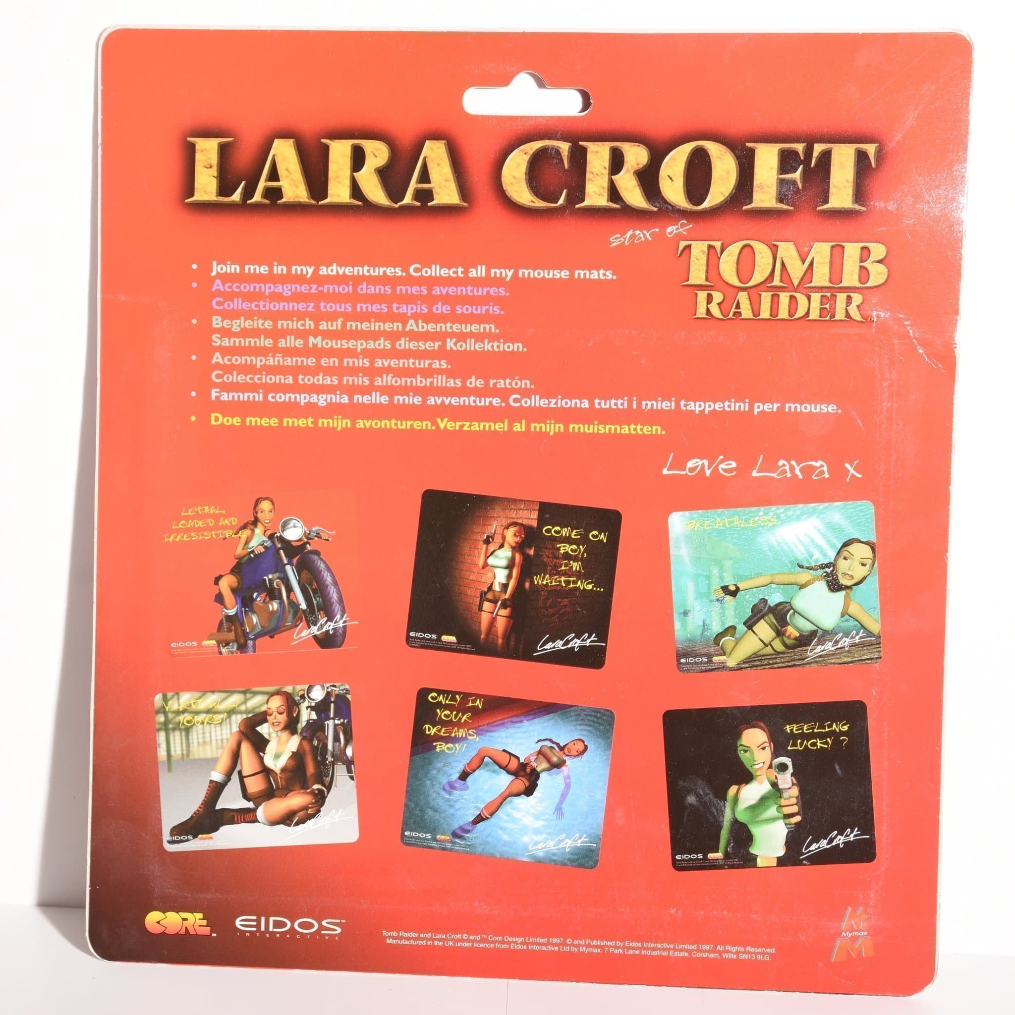 Lara Croft Tomb Raider musmatta 1997 ny oöppnad