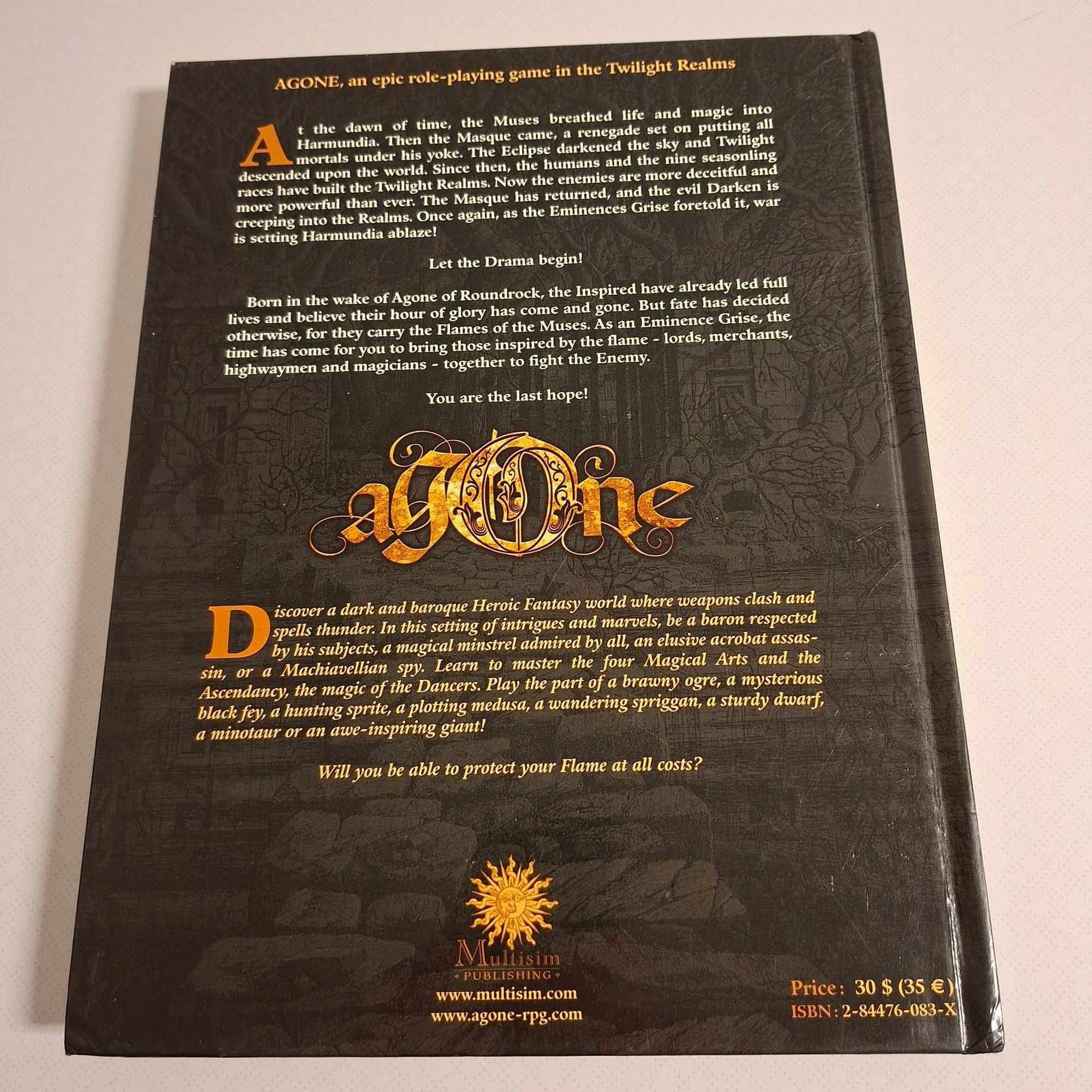 Agone: Core Rulebook (Hardcover) – Episkt TTRPG i Twilight Realms