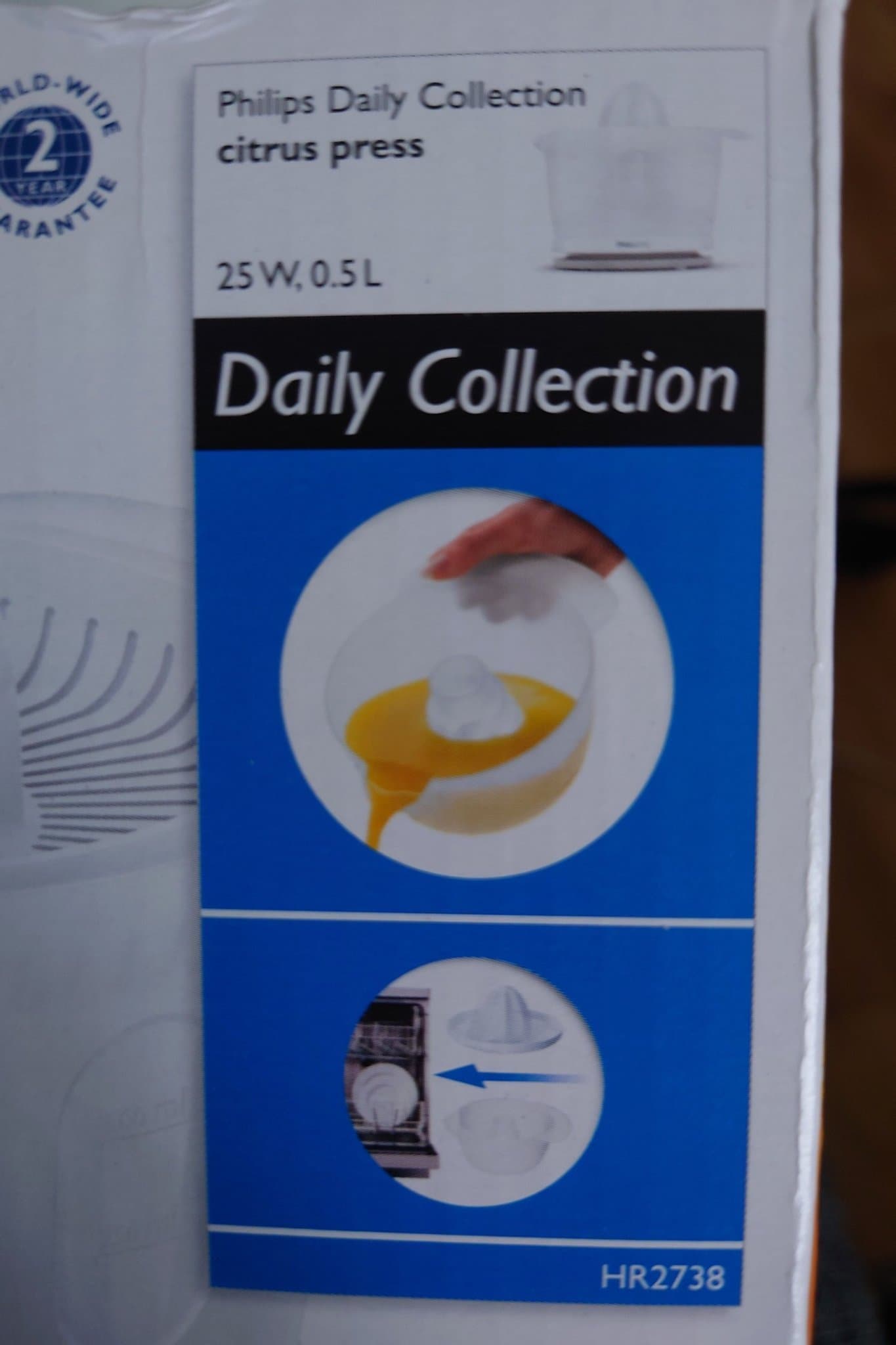 Philips citruspress HR2738/00 – NY i kartong – oanvänd