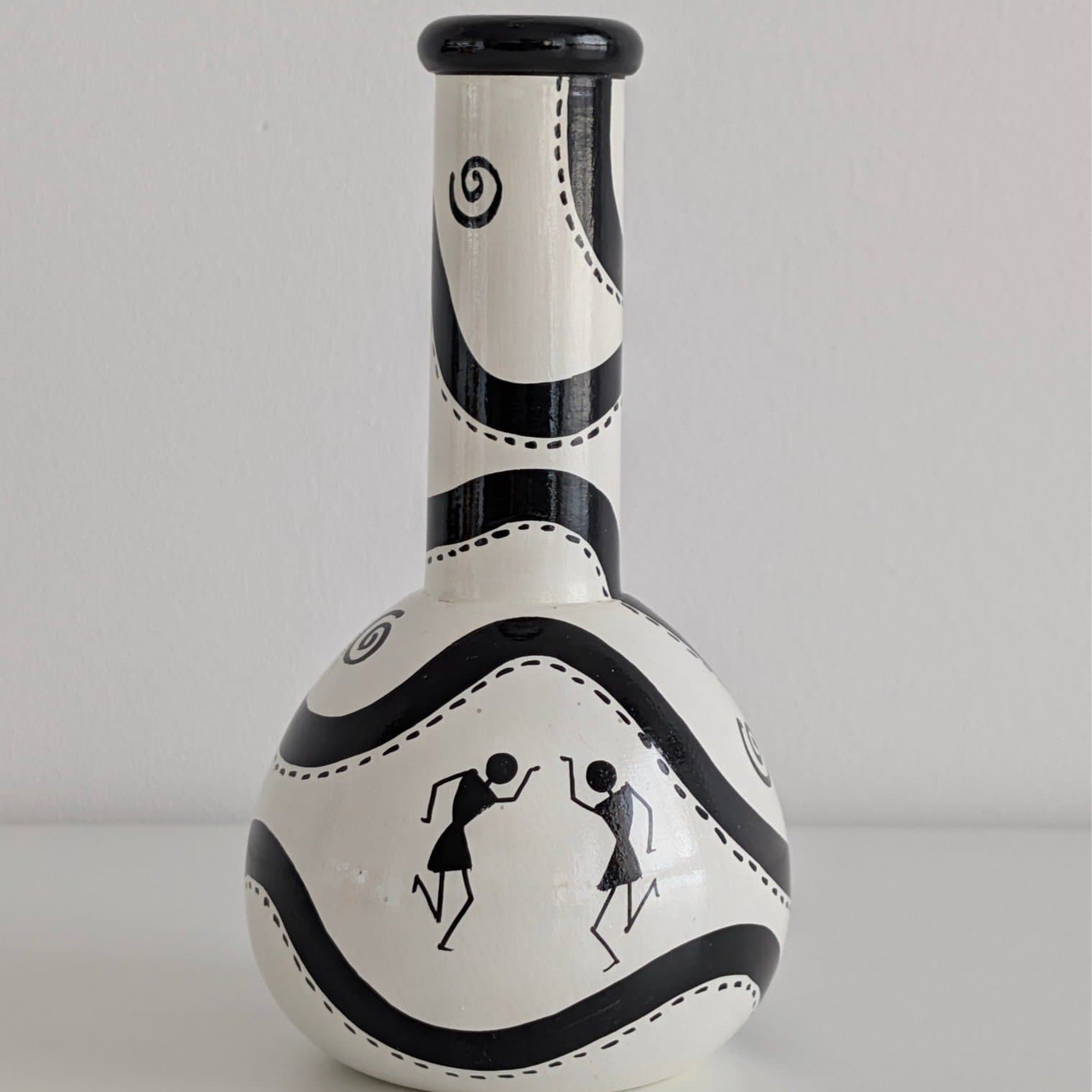Vase with Black and White Design