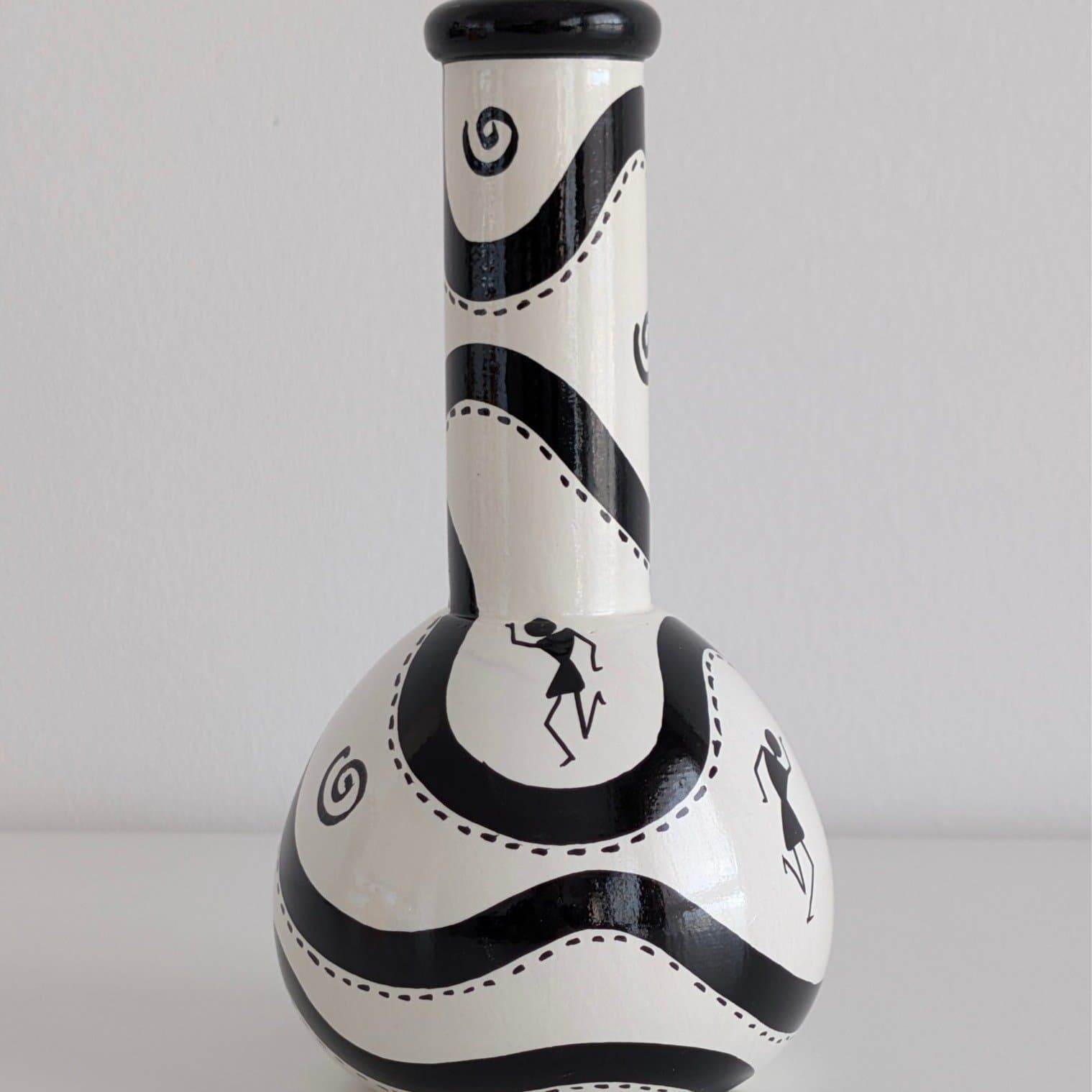 Vase with Black and White Design