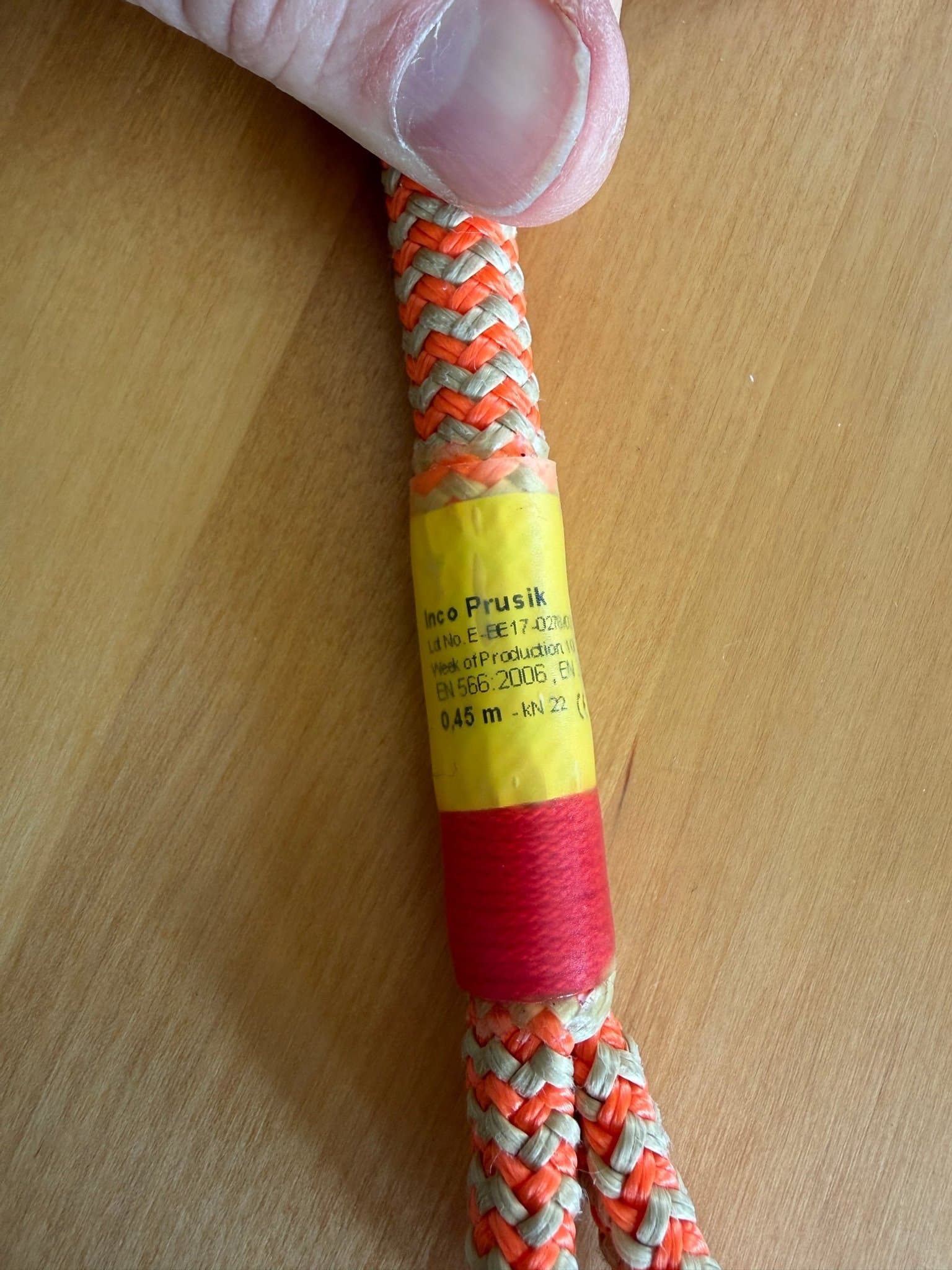 Klämknopslina Inco Prusik 10mm 45cm