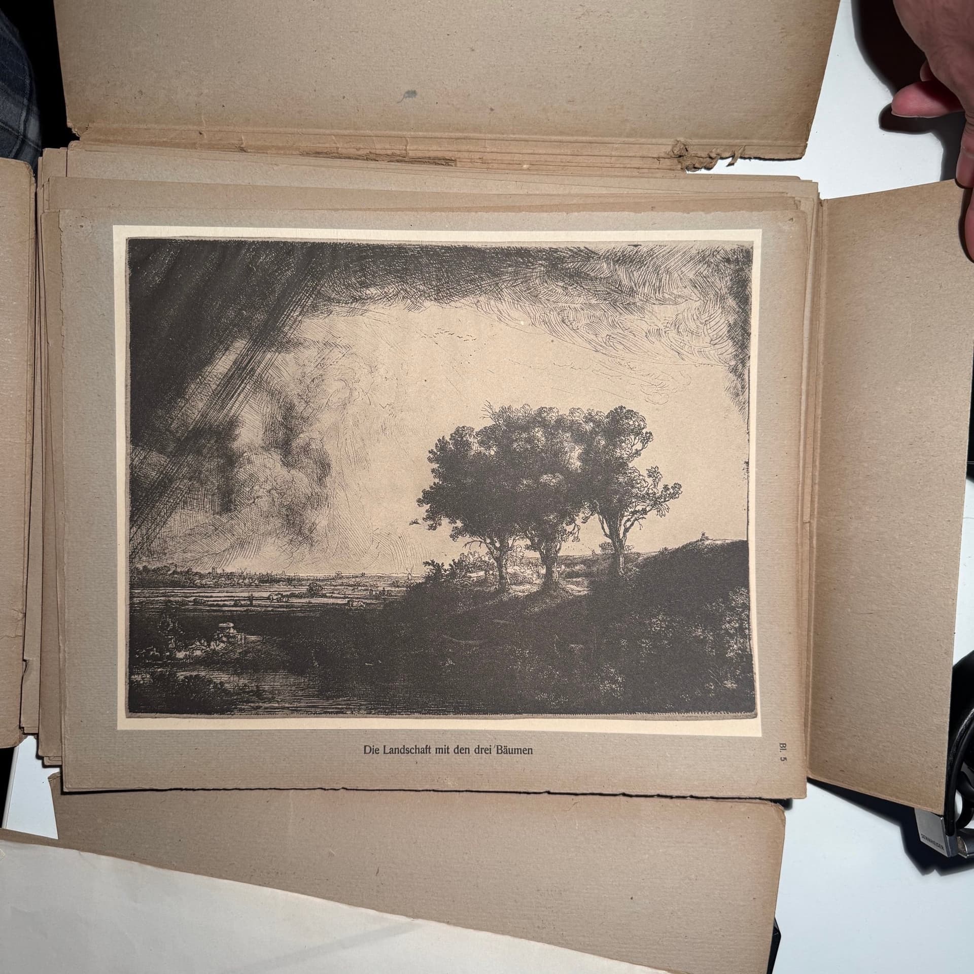 REMBRANDT - Stor Mapp 20 Grafikblad (1910) Ljustryck - Fint skick