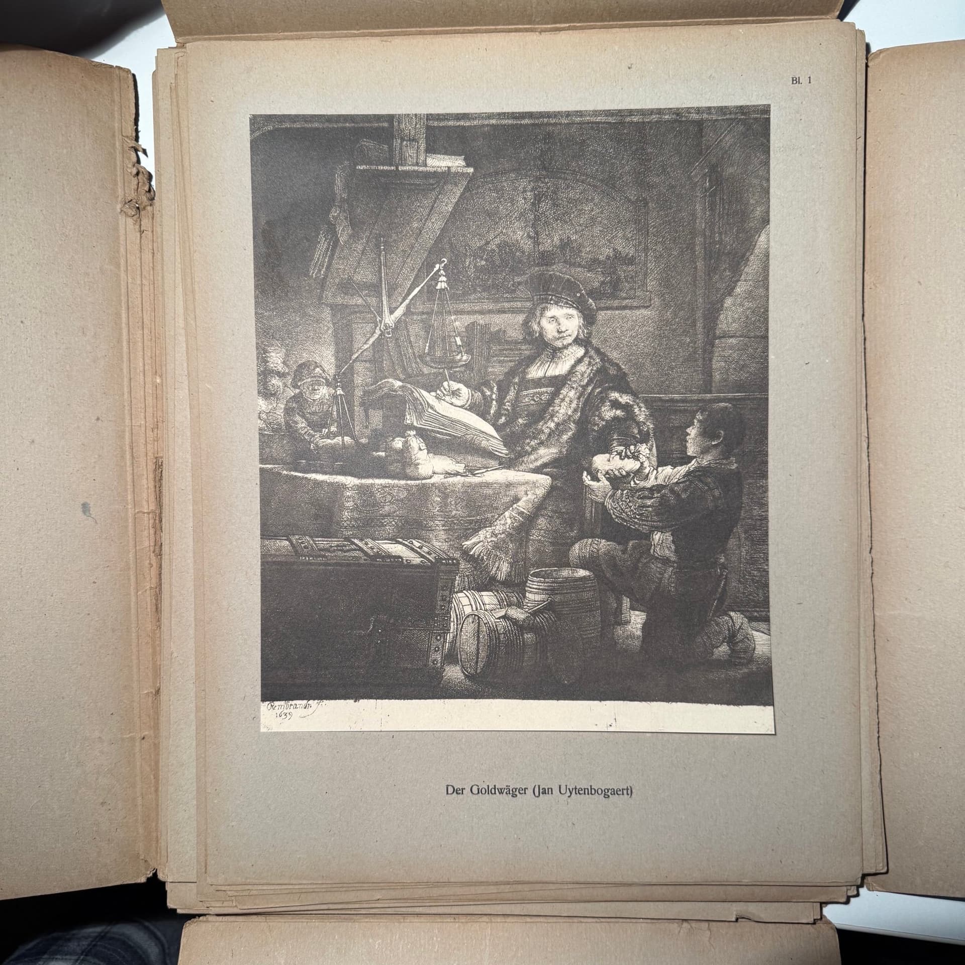 REMBRANDT - Stor Mapp 20 Grafikblad (1910) Ljustryck - Fint skick