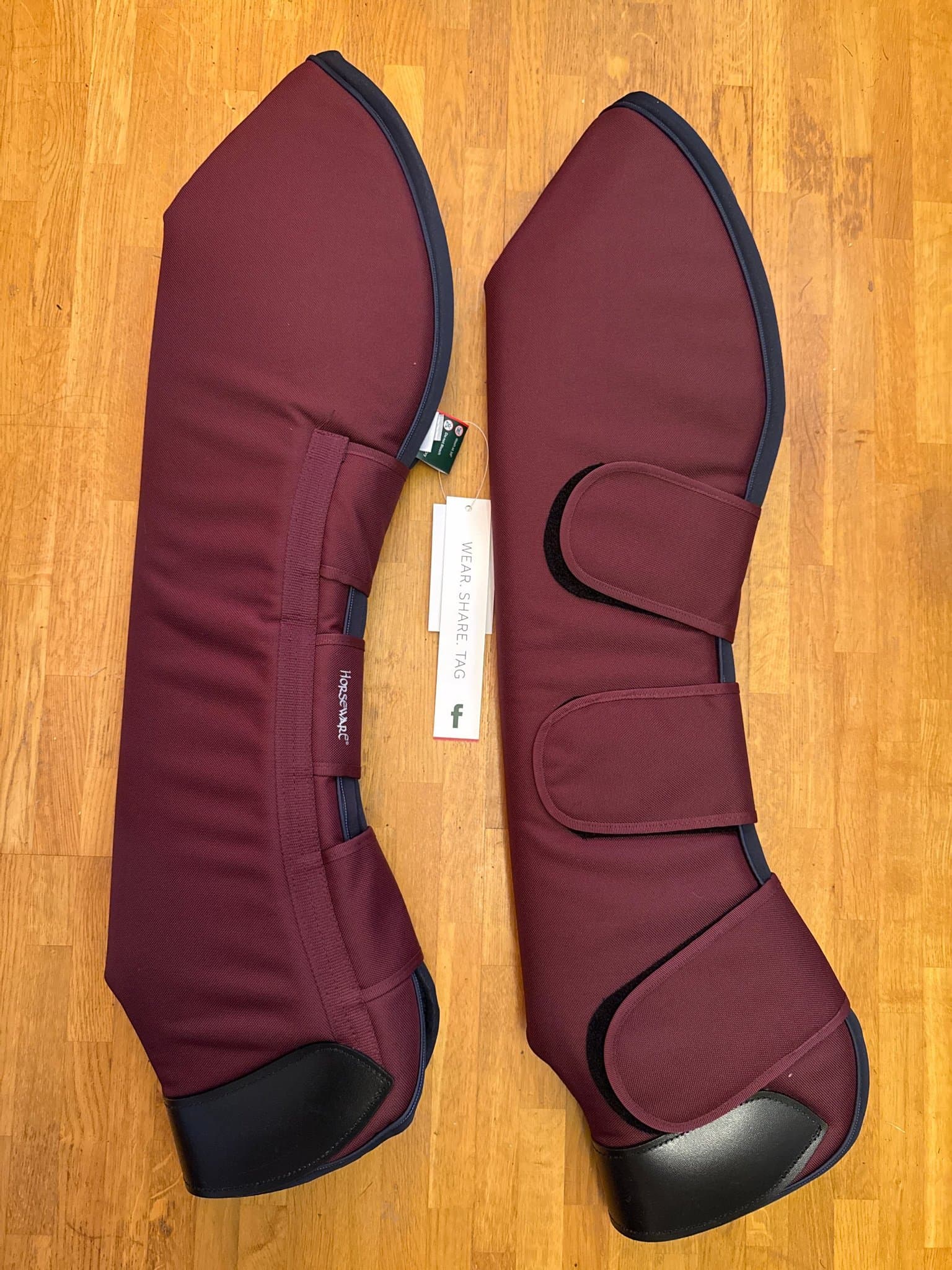 HELT NYA! Horseware Rambo® Travel Boots stl Horse / F burgundy 1 par bakskydd