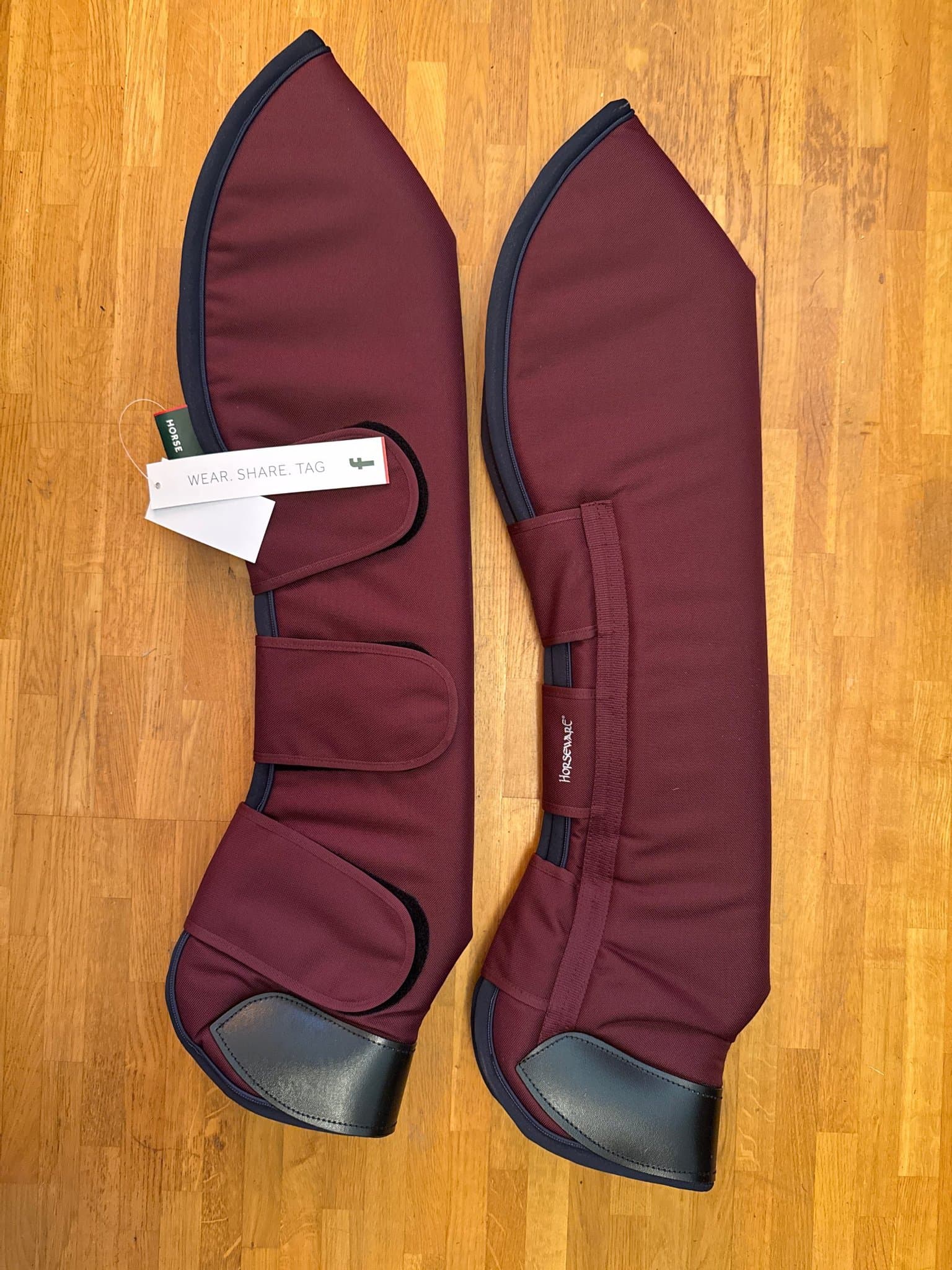 HELT NYA! Horseware Rambo® Travel Boots stl Horse / F burgundy 1 par bakskydd