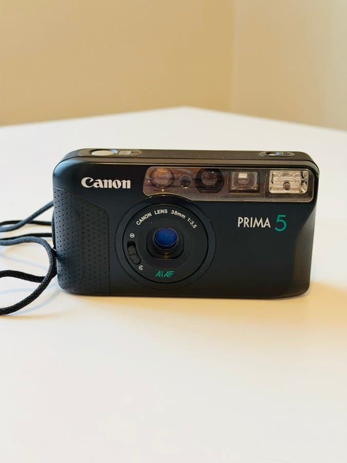 Canon Prima 5 – Kompakt analog kamera- Kameran fullt fungerande