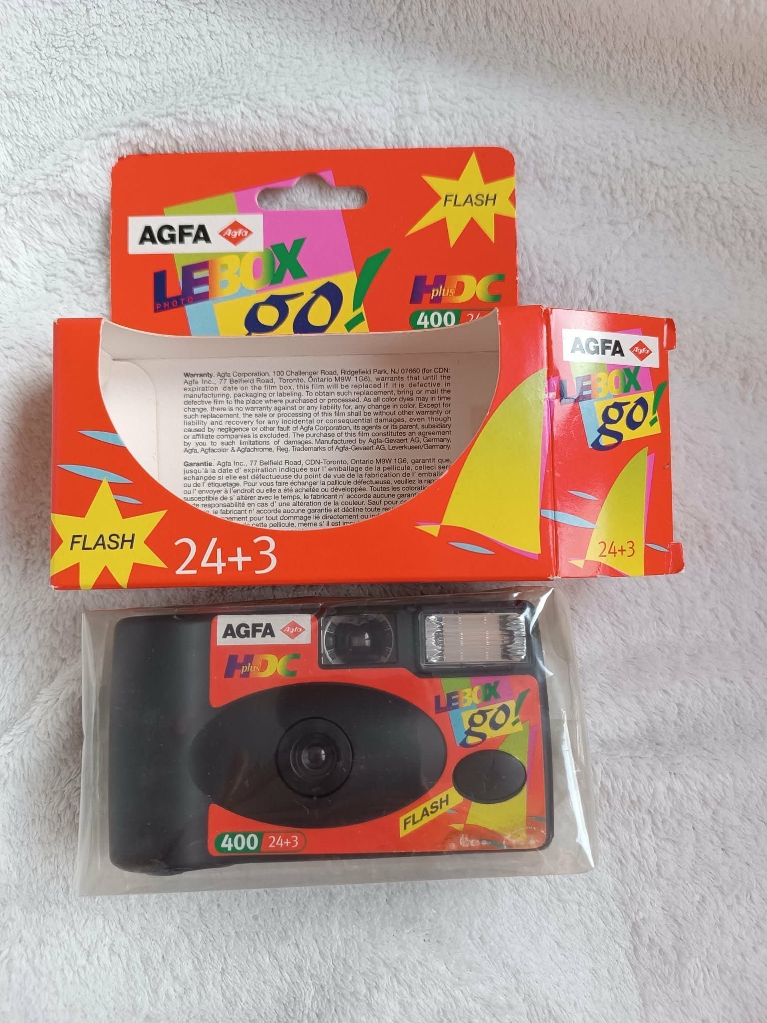 Agfa LeBox 400 24+3 Disposable Camera with Flash