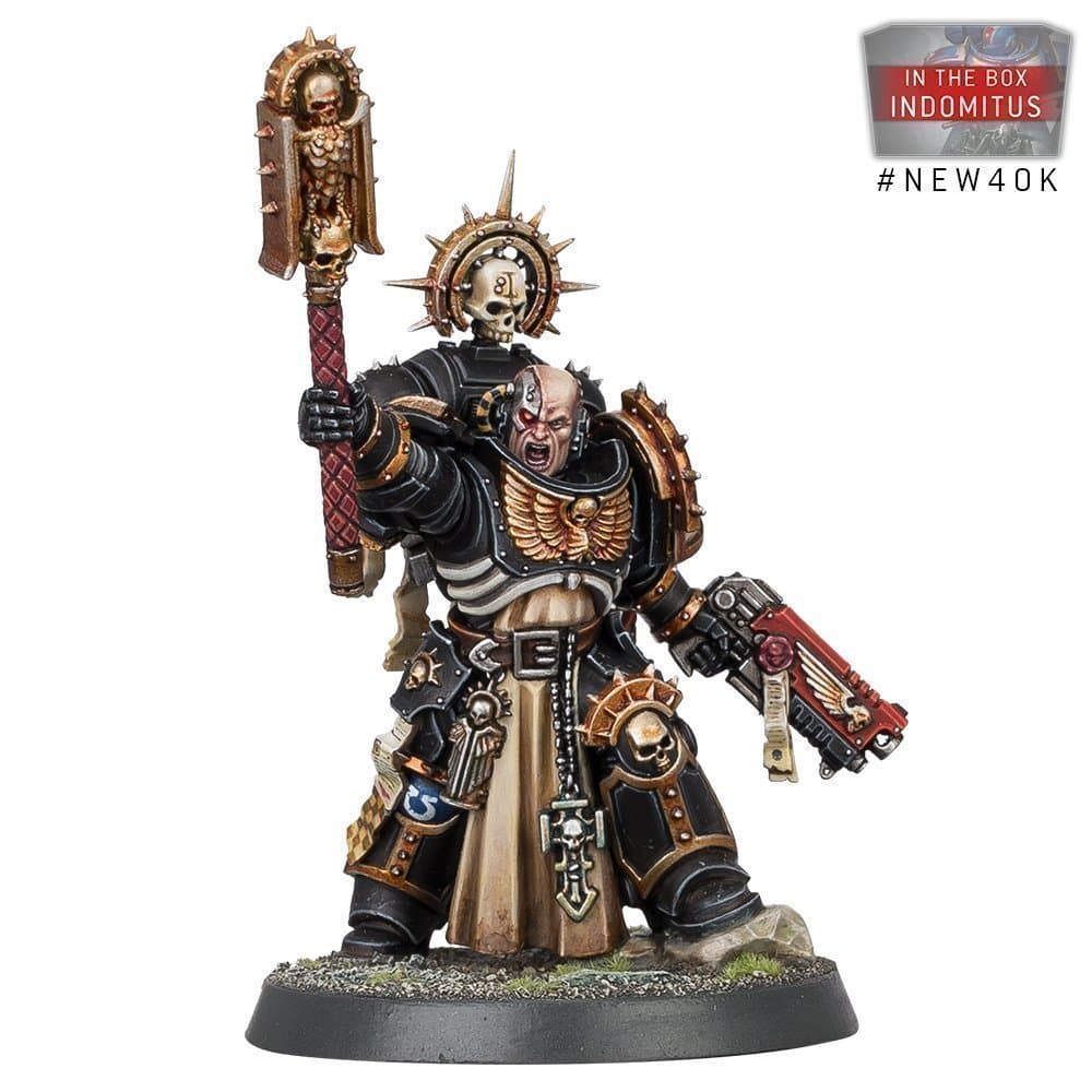 Warhammer 40k - Indomitus - Space Marine Primaris Chaplain ny på sprue