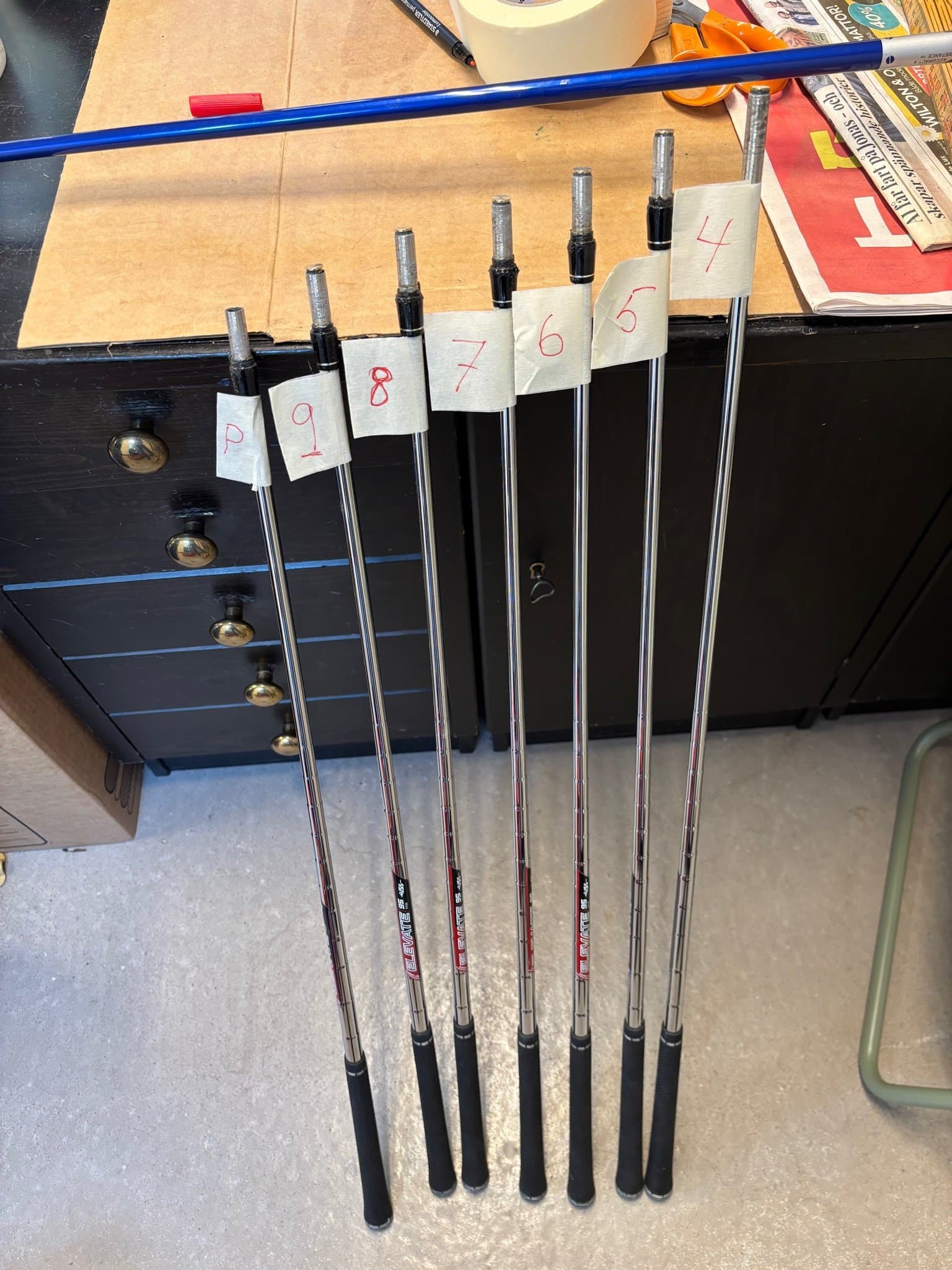 Skaft till golfklubbor, "ELEVATE 95 VSS", 7 stycken