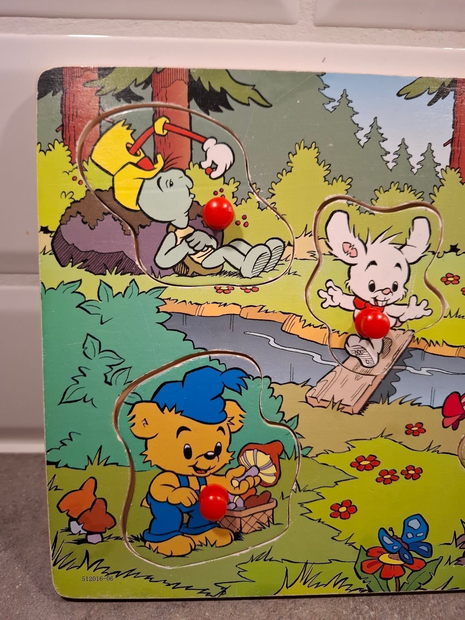 Bamse knoppussel I trä