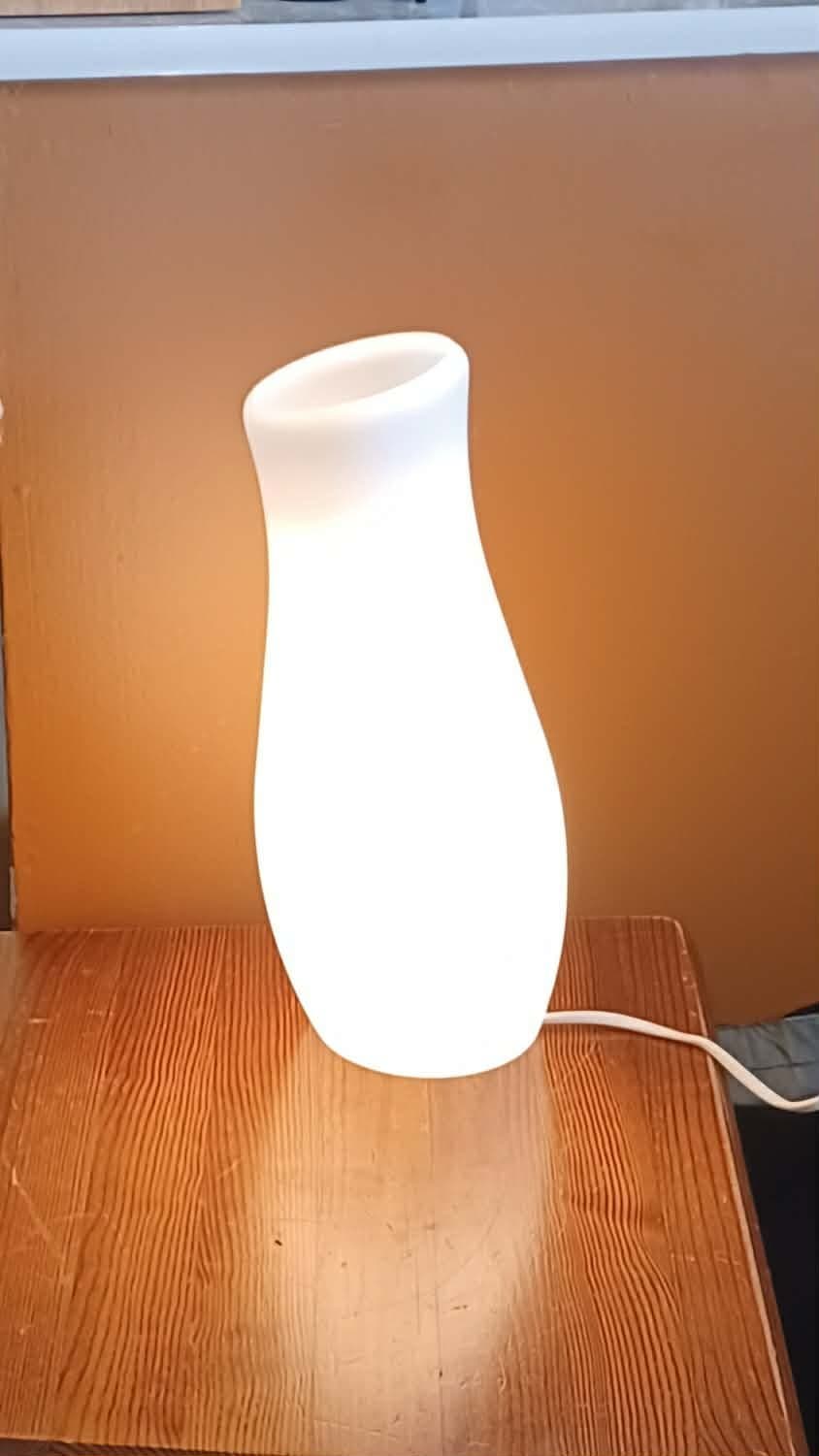 Bordslampa i frostat glas, Mylonit Ikea, 30cm