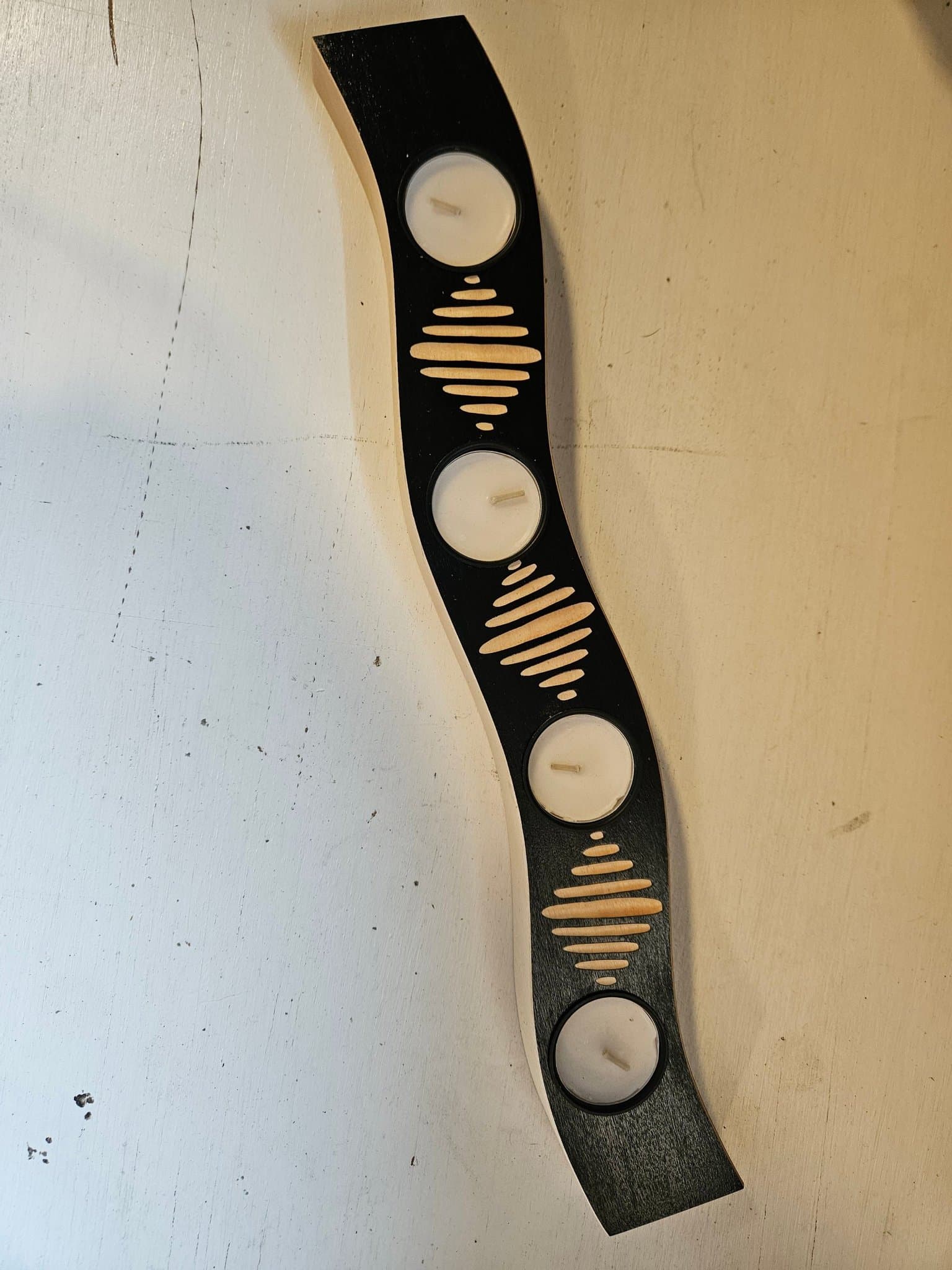 Ljusstake i trä Stol & Fiol, Luleå