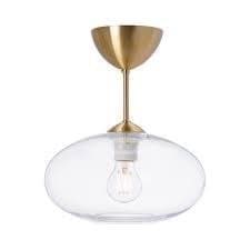 Taklampa Plafond i Mässing och Klart Glas, nypriss 1899