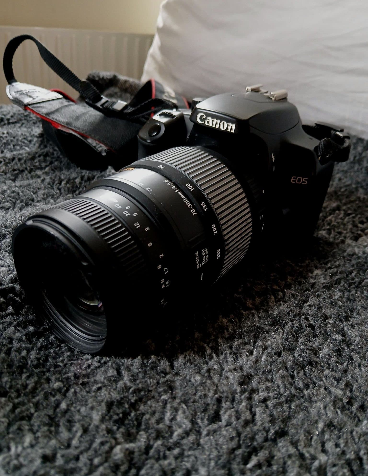 Canon EOS systemkamera med Sigma DC 70-300mm objektiv