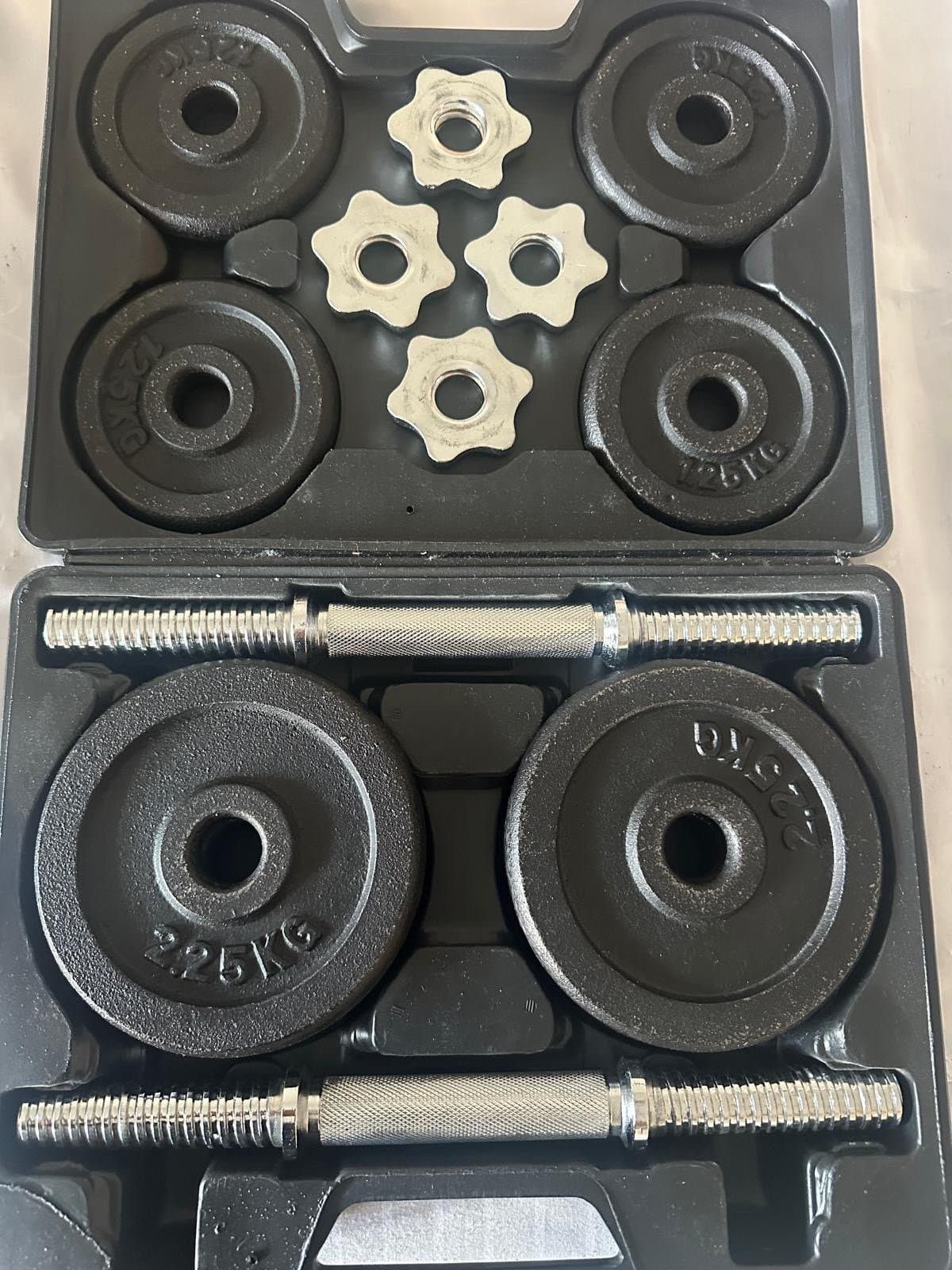 Hantlar 18 kg i väska