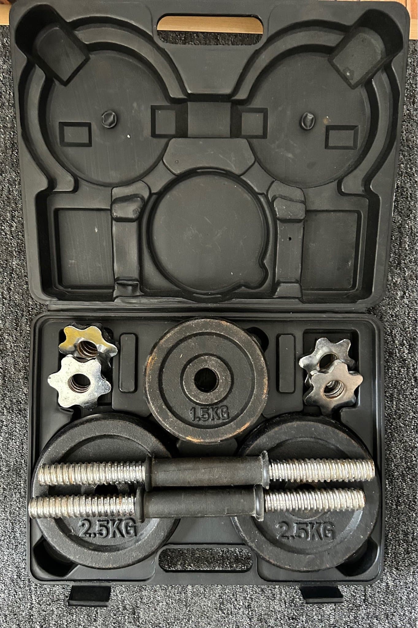 Hantlar 15 kg och 20 kg med vikter