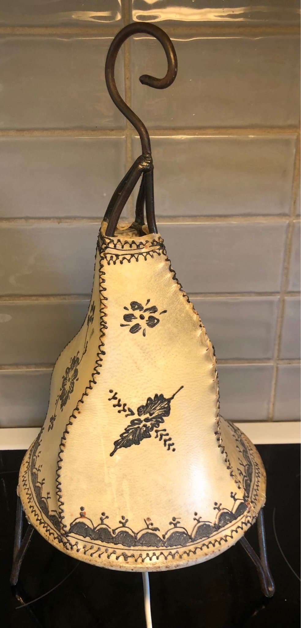 Handgjord marockansk getskinn lampa