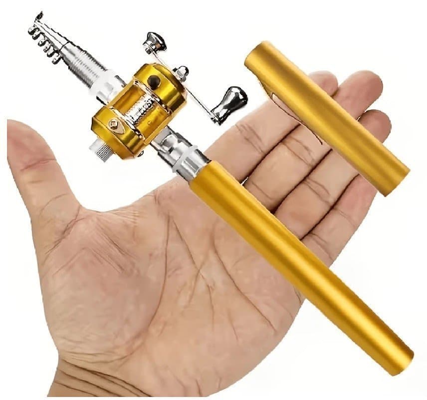 Mini fiskespö med fiskerulle