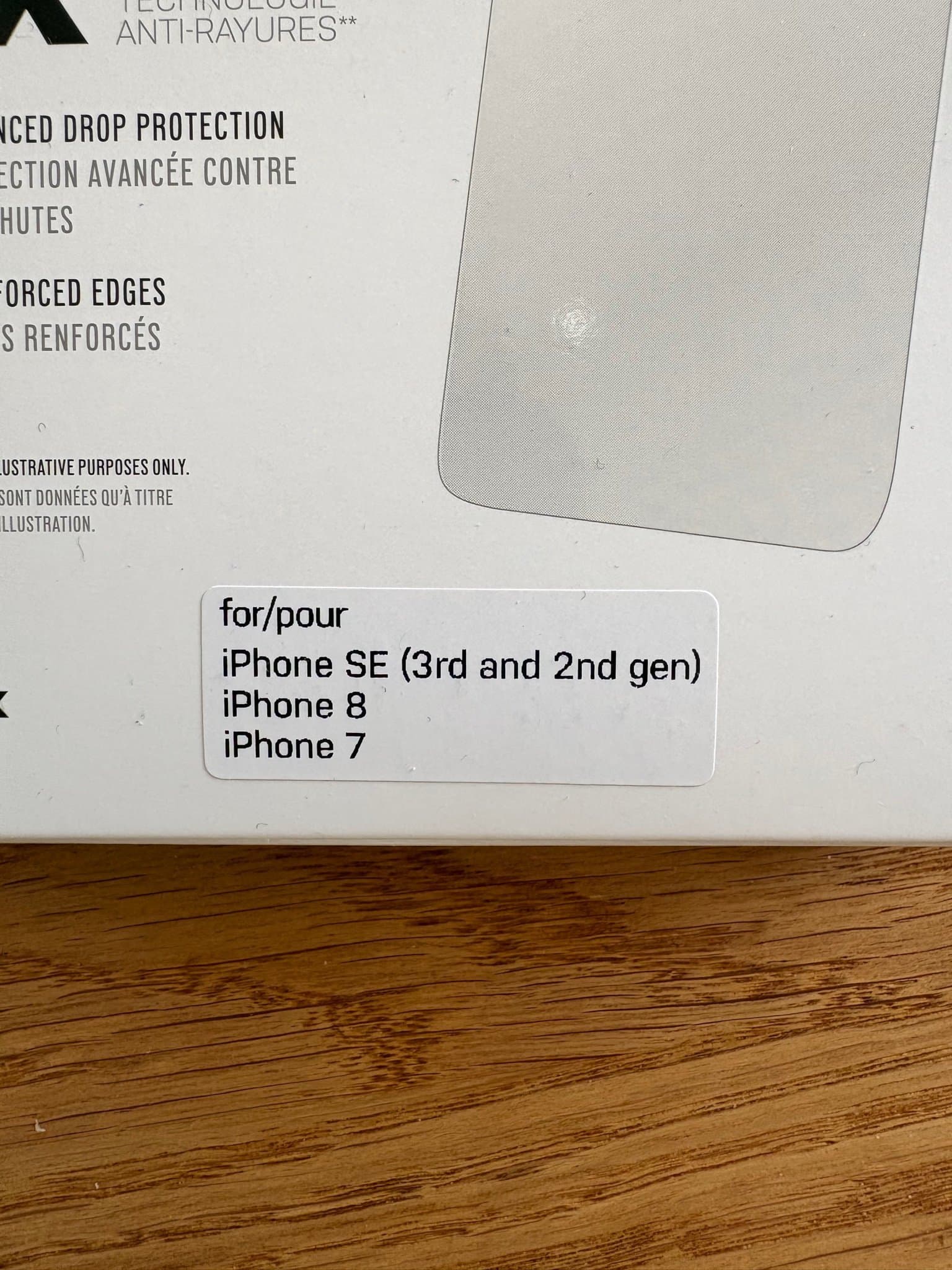Otterbox Alpha Glass Skärmskydd för iPhone SE (3rd och 2nd gen), iPhone 8