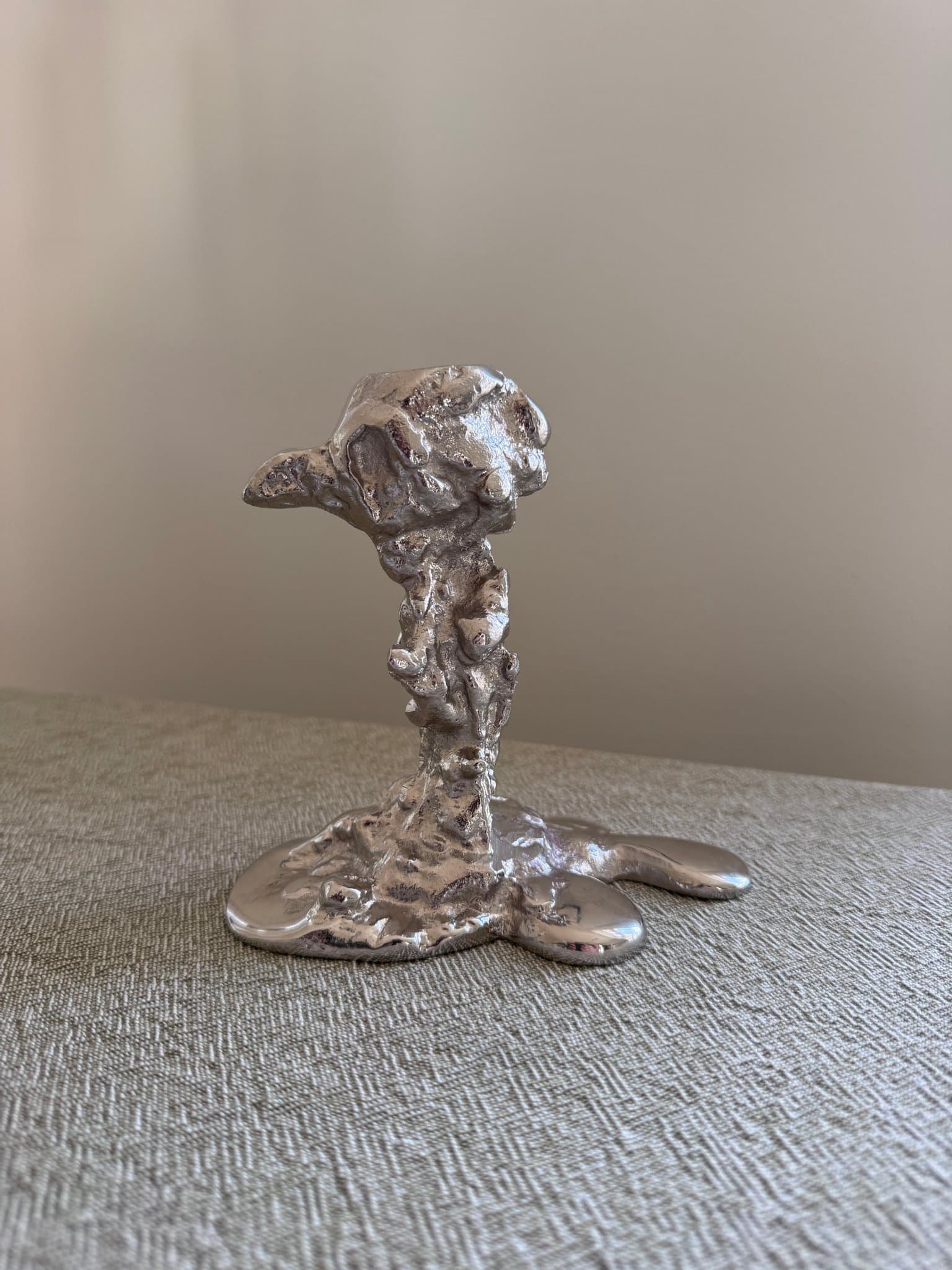 Pols Potten, Drip Ljusstake S, 14cm, Silverfärgad, Nyskick