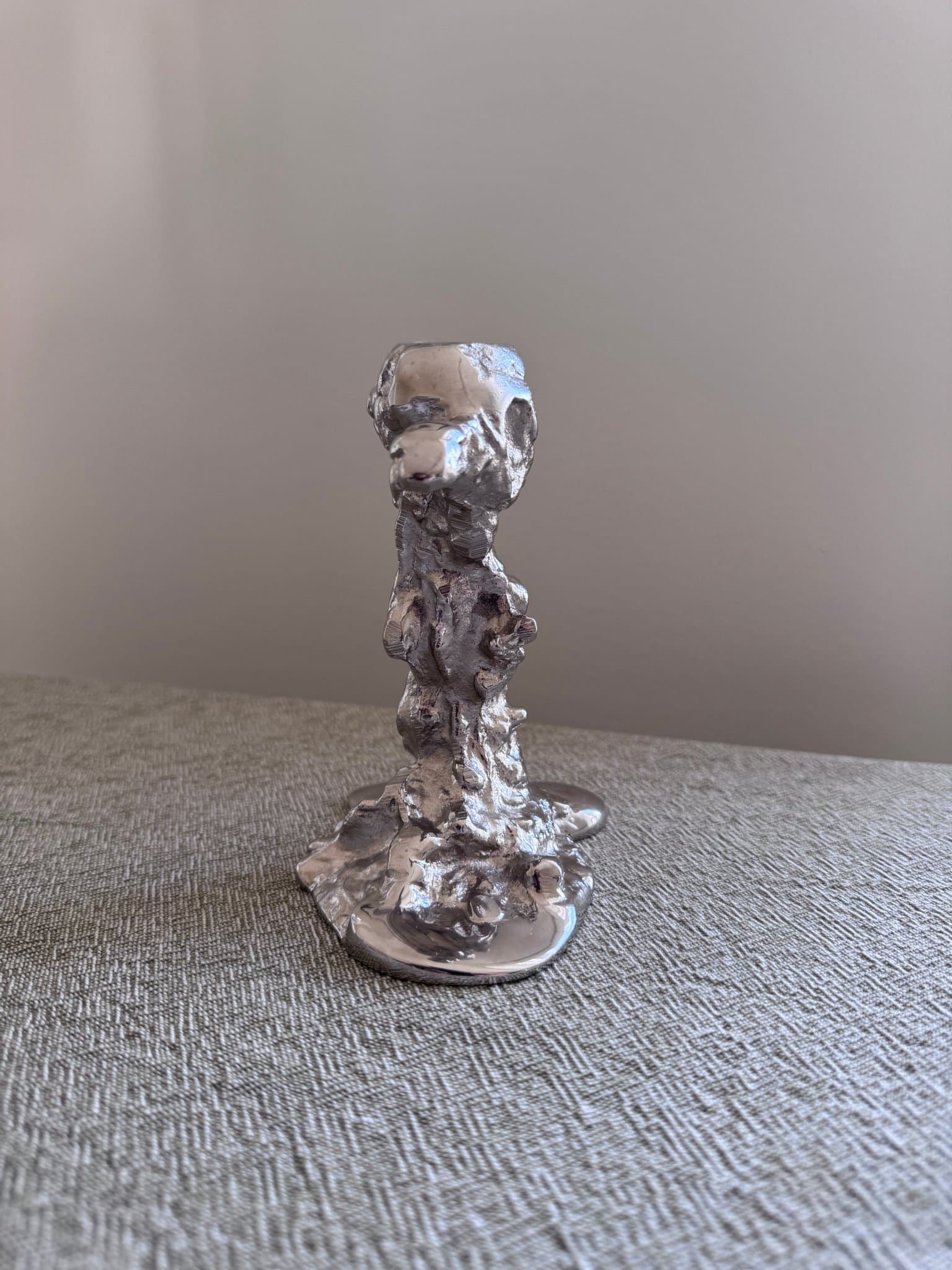 Pols Potten, Drip Ljusstake S, 14cm, Silverfärgad, Nyskick