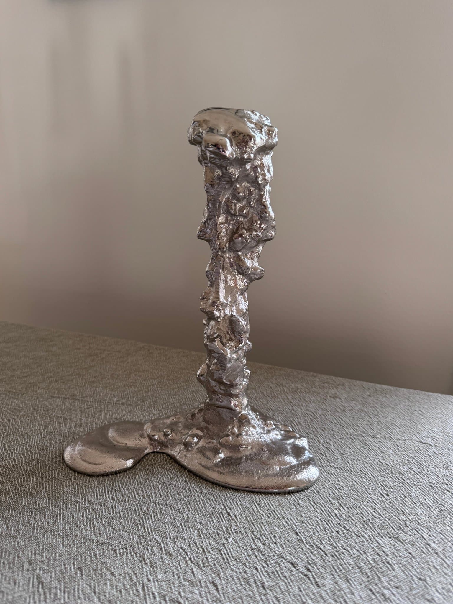 Pols Potten, Drip Ljusstake L, 25cm, Silverfärgad, Nyskick