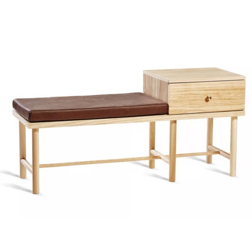 Mavis post bänk med förvaring, ask