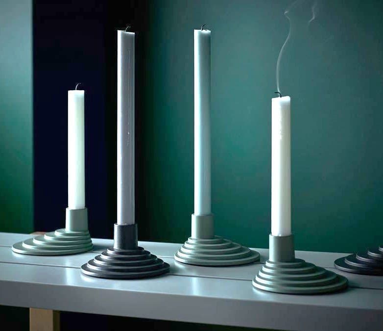 Ikea x HAY Ypperlig kollektion snygg 2 st ljusstake limited edition grå