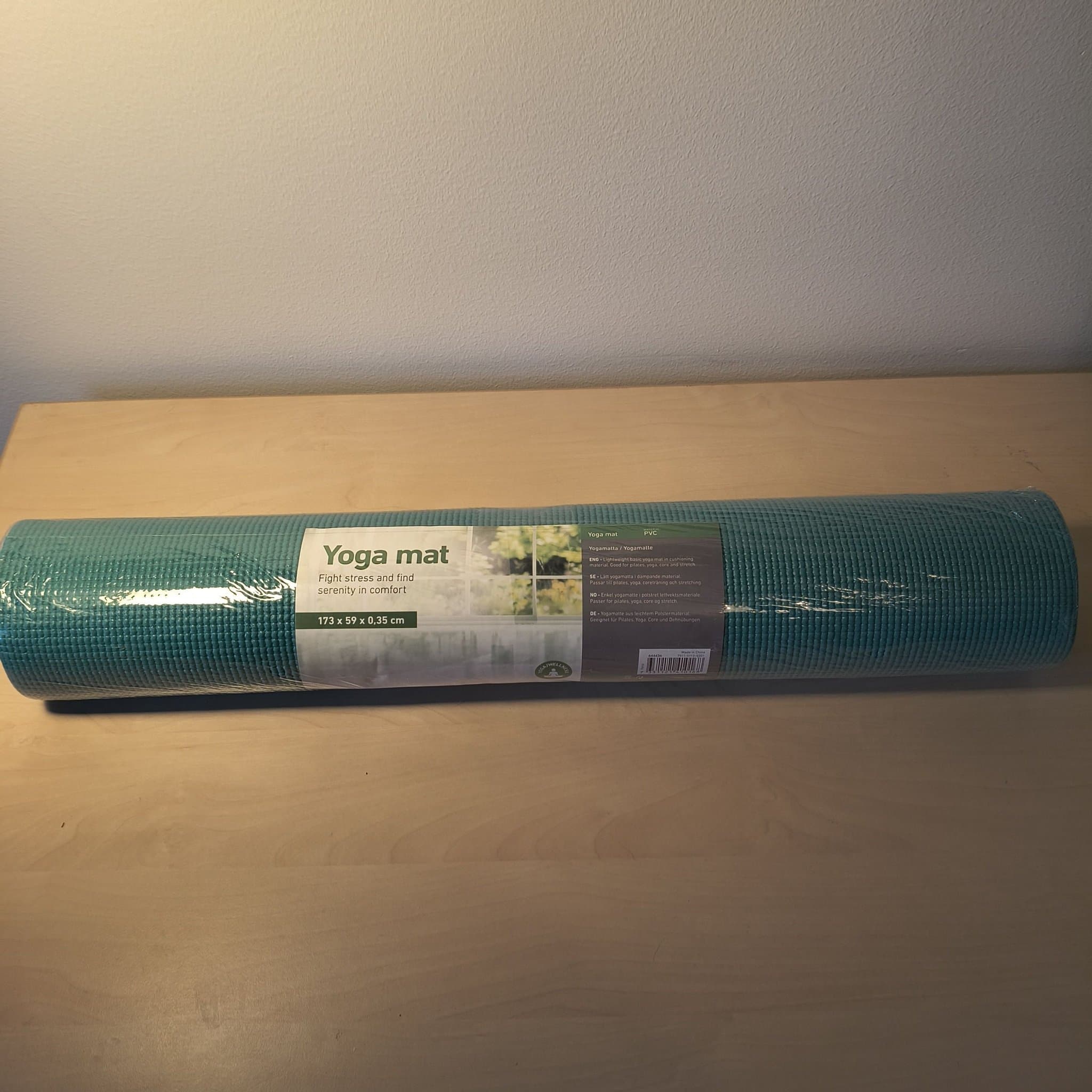 Yogamatta i PVC, 173 x 59 x 0,35 cm