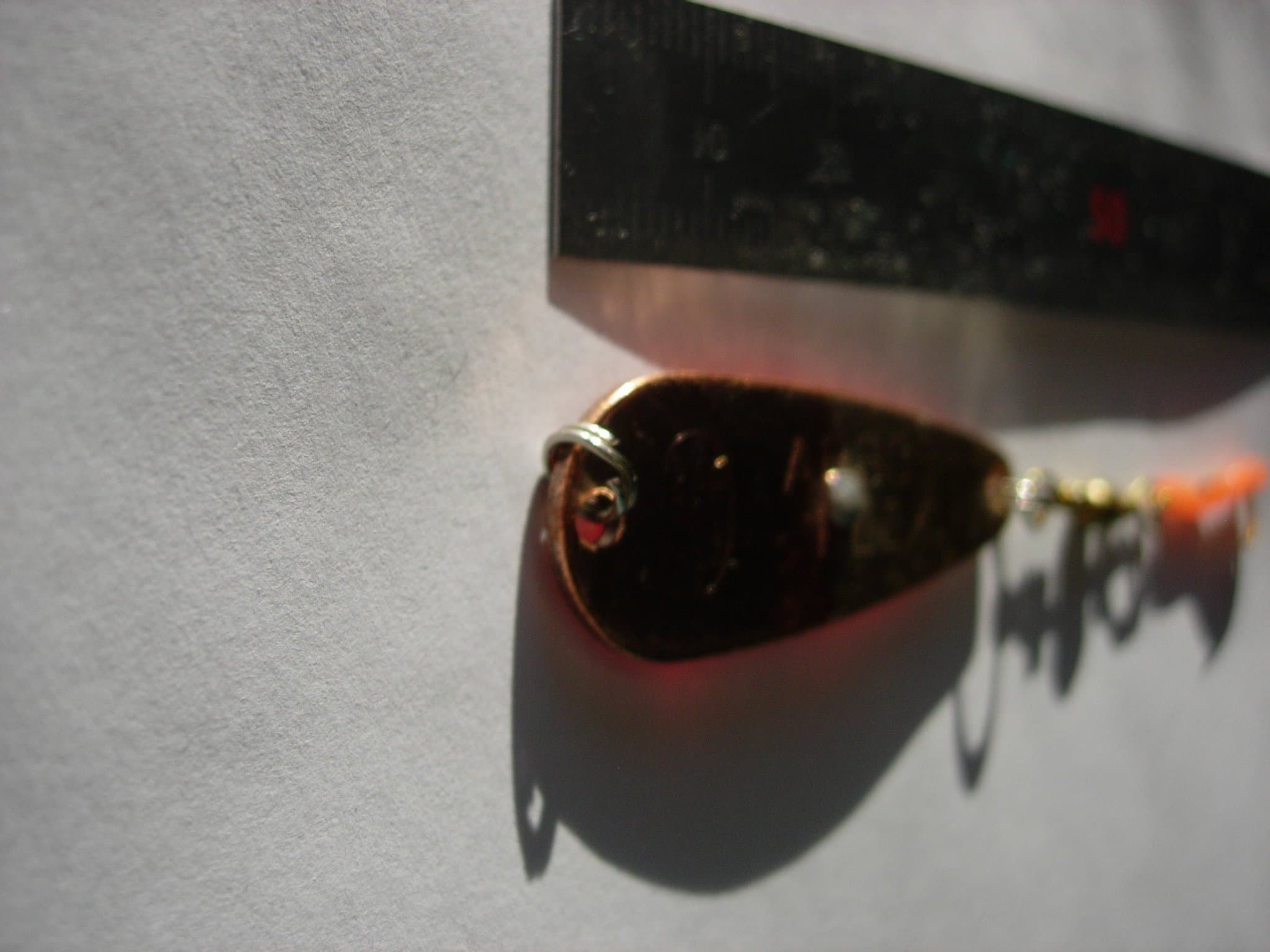 Ny ABBORR - Plexi Lidmans Lommers Sweden vertikalpirk guld/silver ca 7g ca 40mm