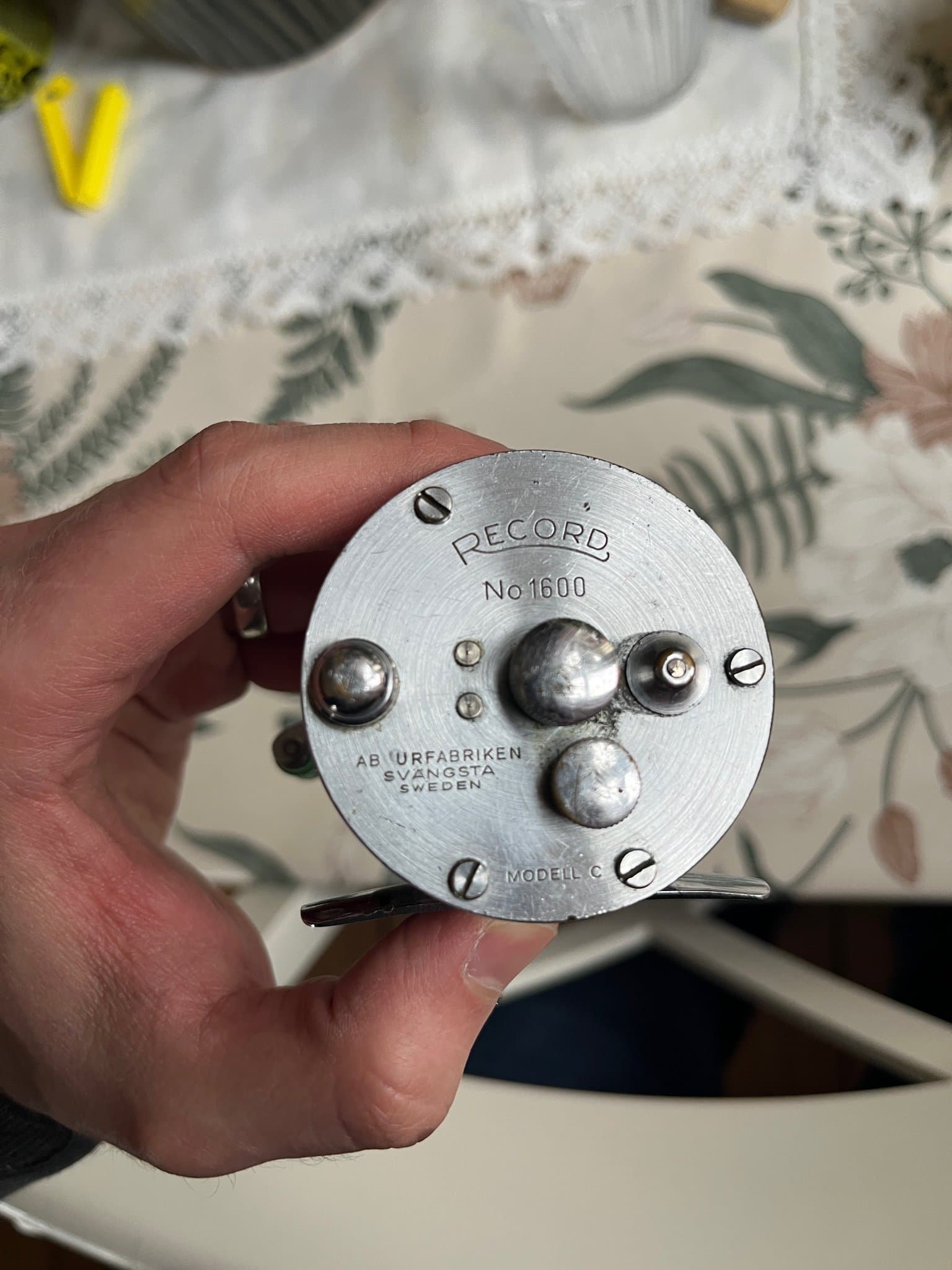 Record No 1600 Modell C – Svensk vintage fiskerulle (Svängsta)