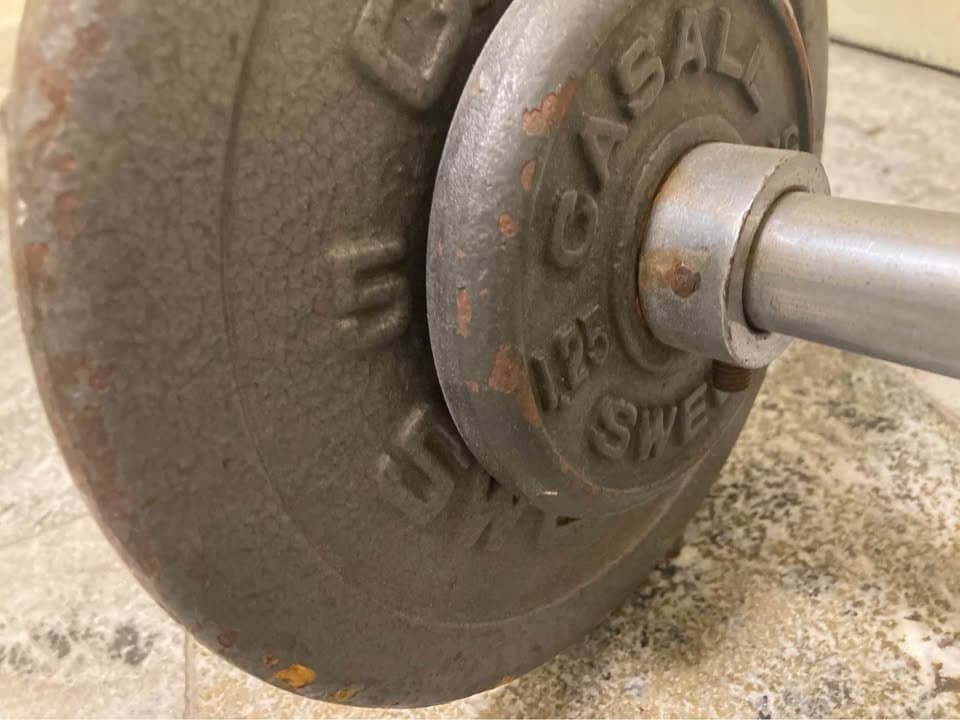 Casall skivstång 150 cm + vikter (12,5 kg) – perfekt för hemmagym