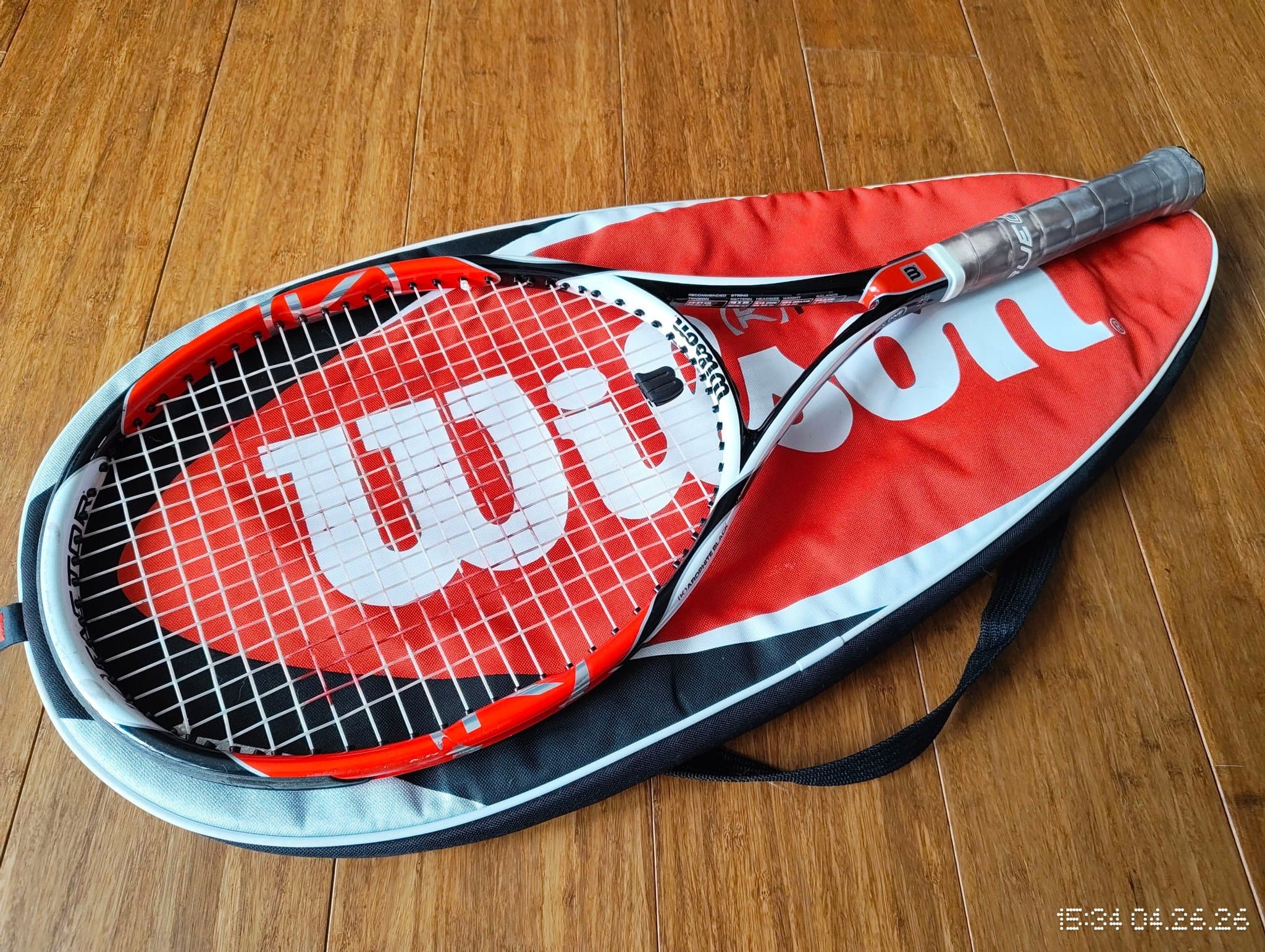 Wilson K Factor Six.One Team tennisracket med fodral