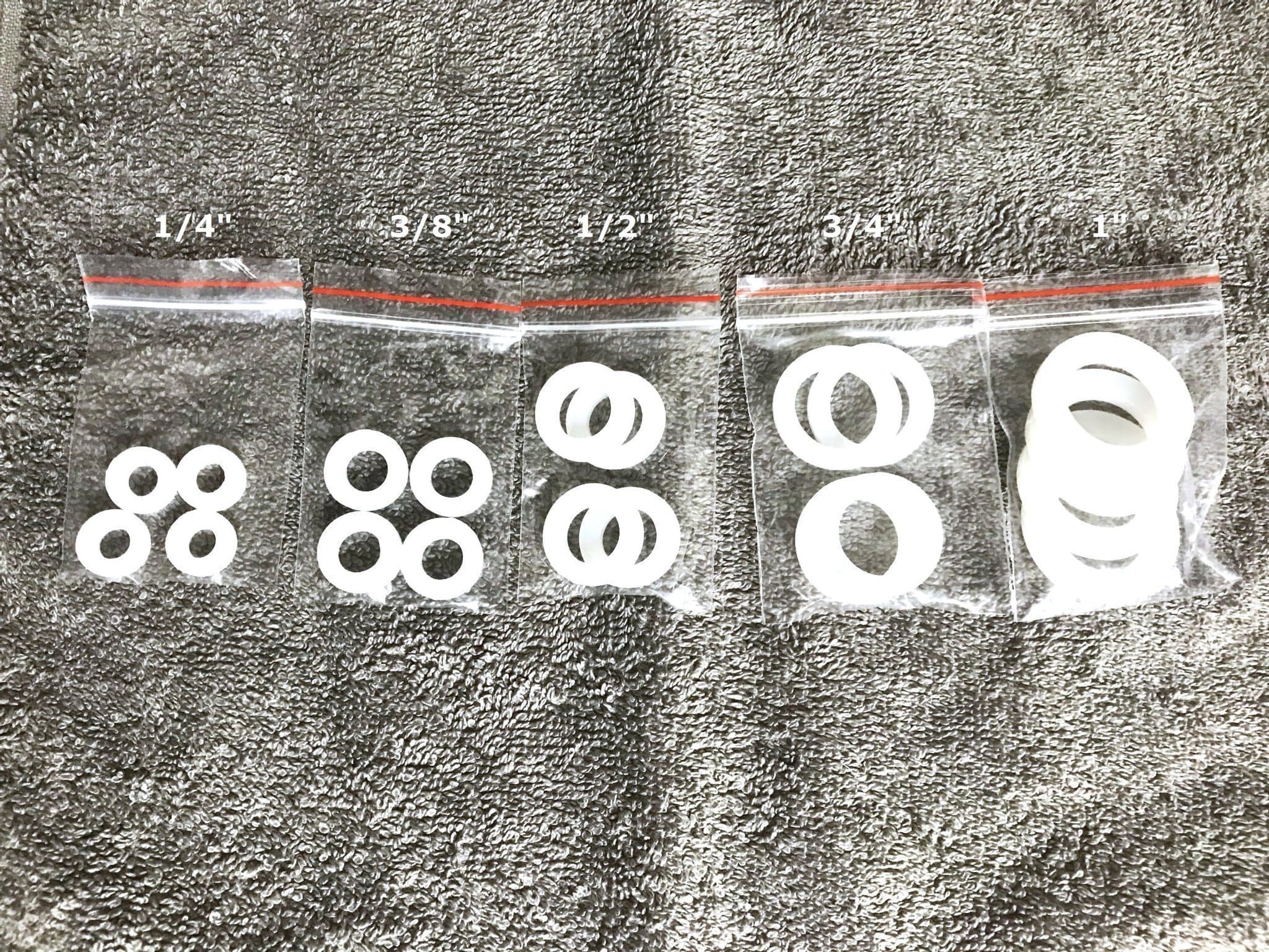 Packningssats, Silikonpackning (Silikon tätningsbricka)1/4" 3/8" 1/2" 3/4" 1"X20