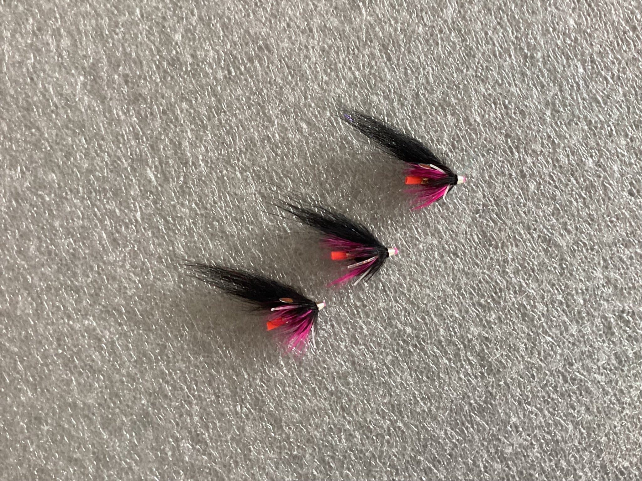 Tre flugor för fiske