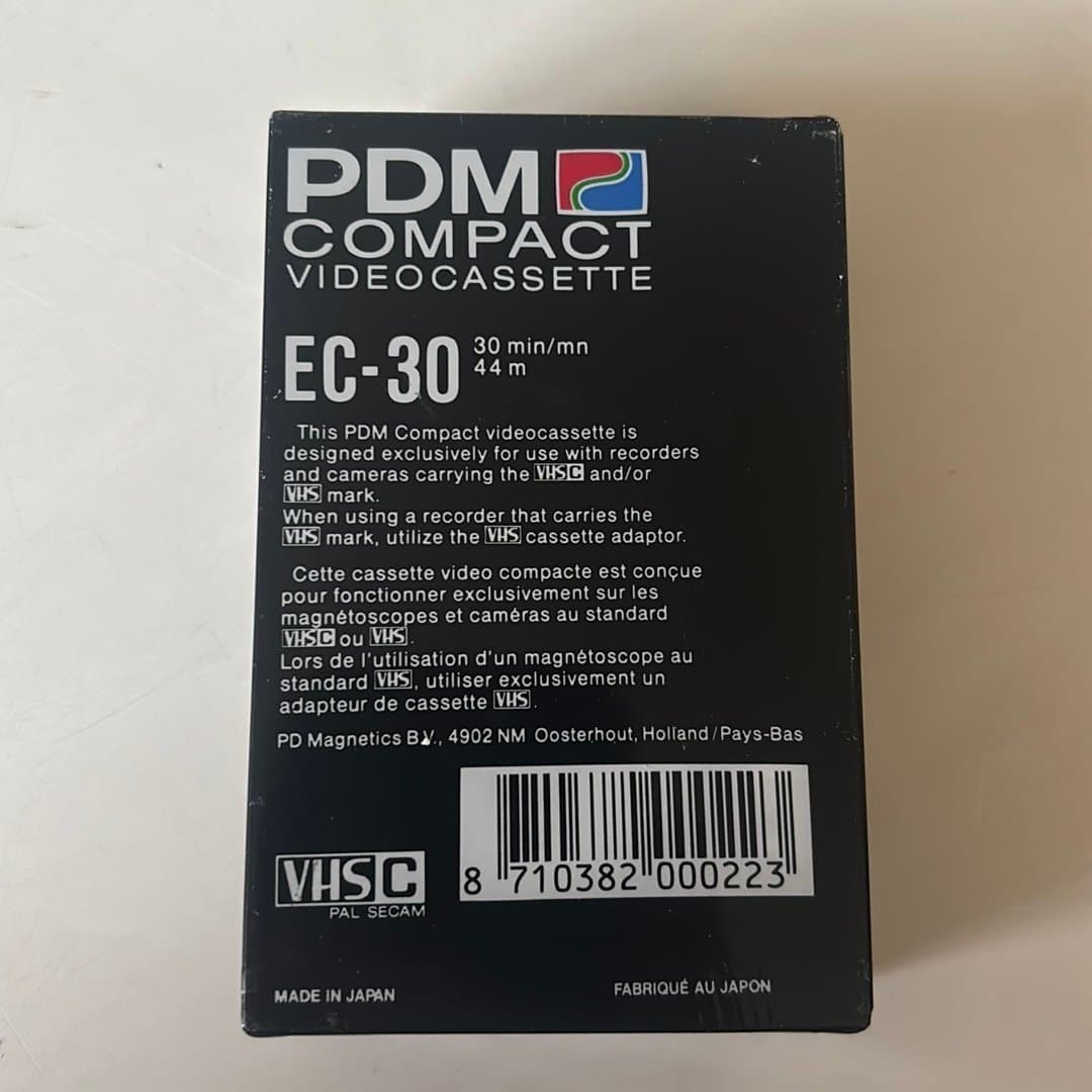 PDM Videokassett EC-30 Super HG VHSC PAL SECAM