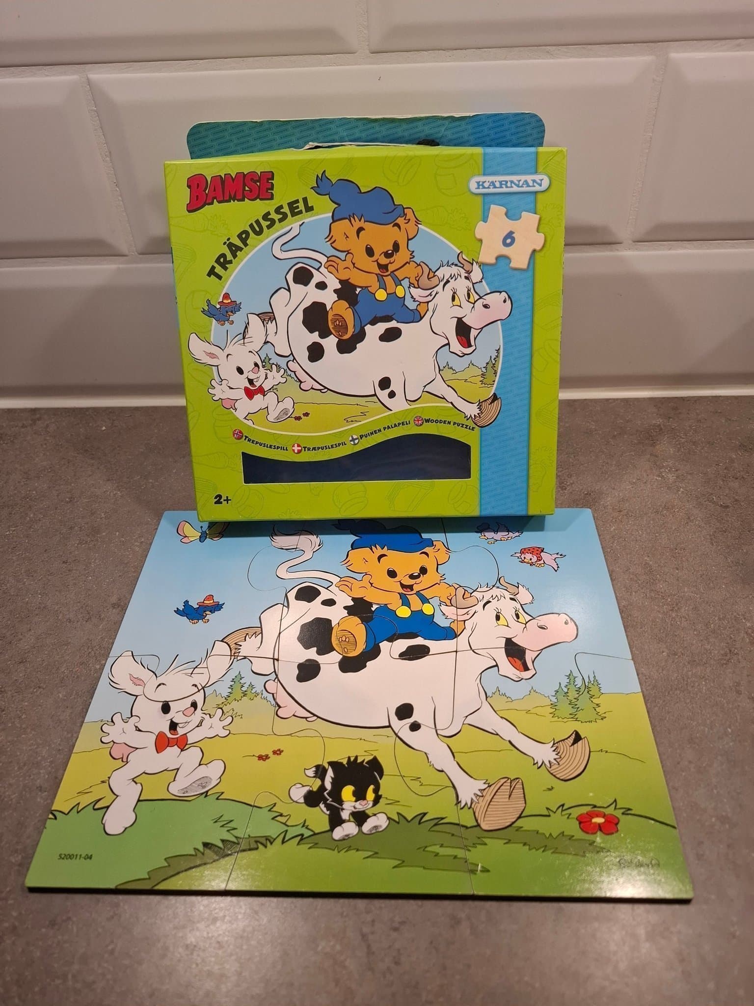 Bamse Pussel I trä 6 bitar