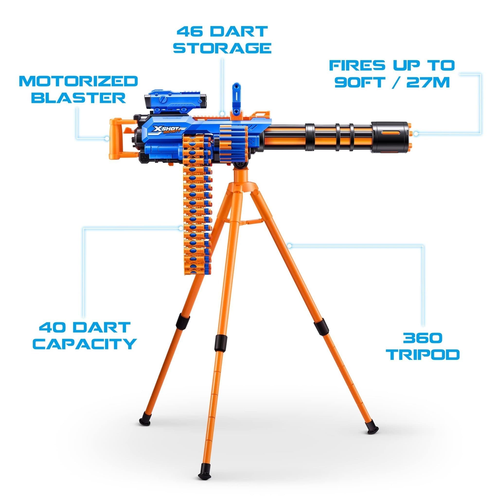 X-Shot Excel Crusher Blaster med 40 pilar och stativ