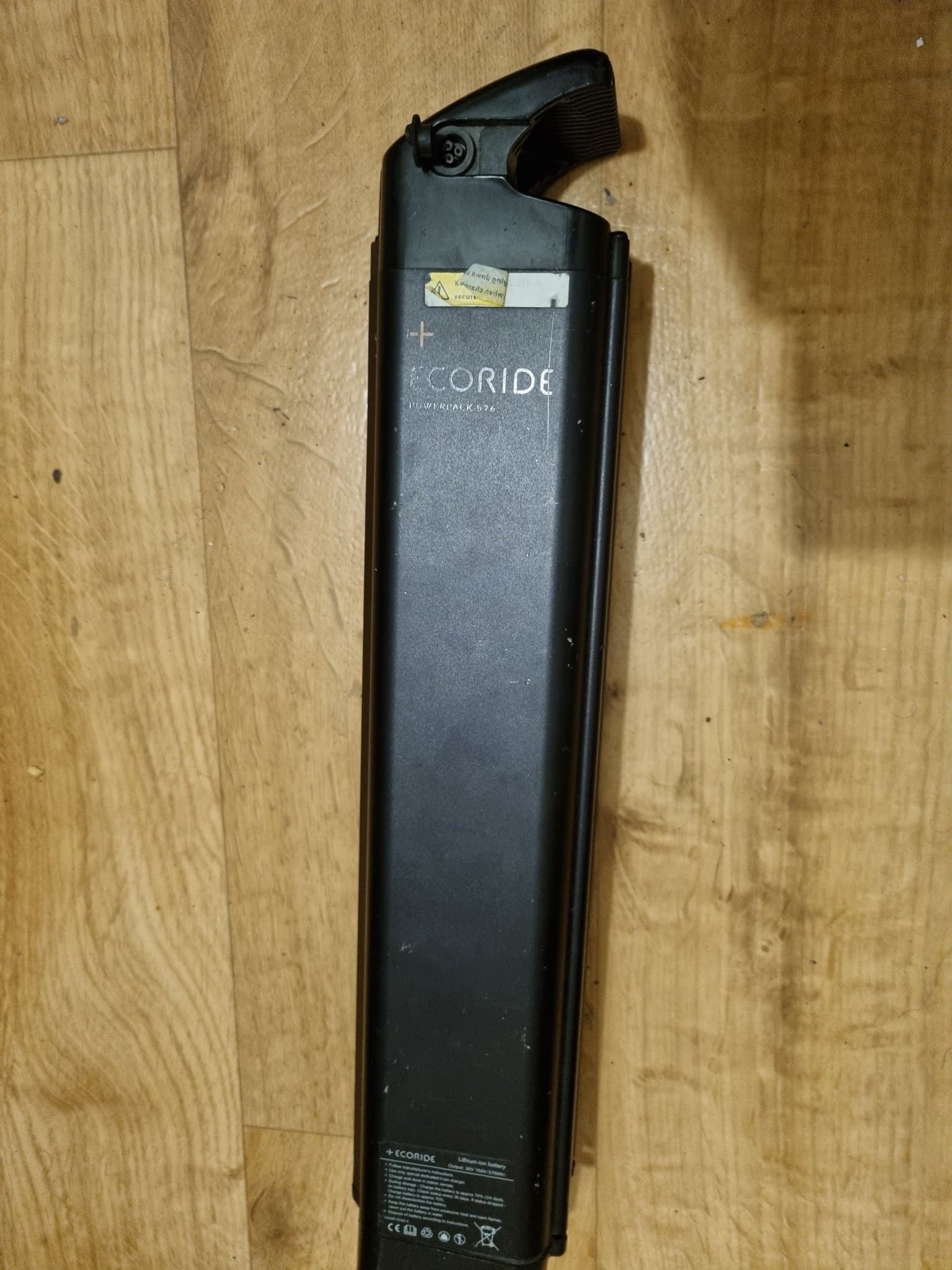 Ecoride cykel batteri 16ah - 576wh med laddare