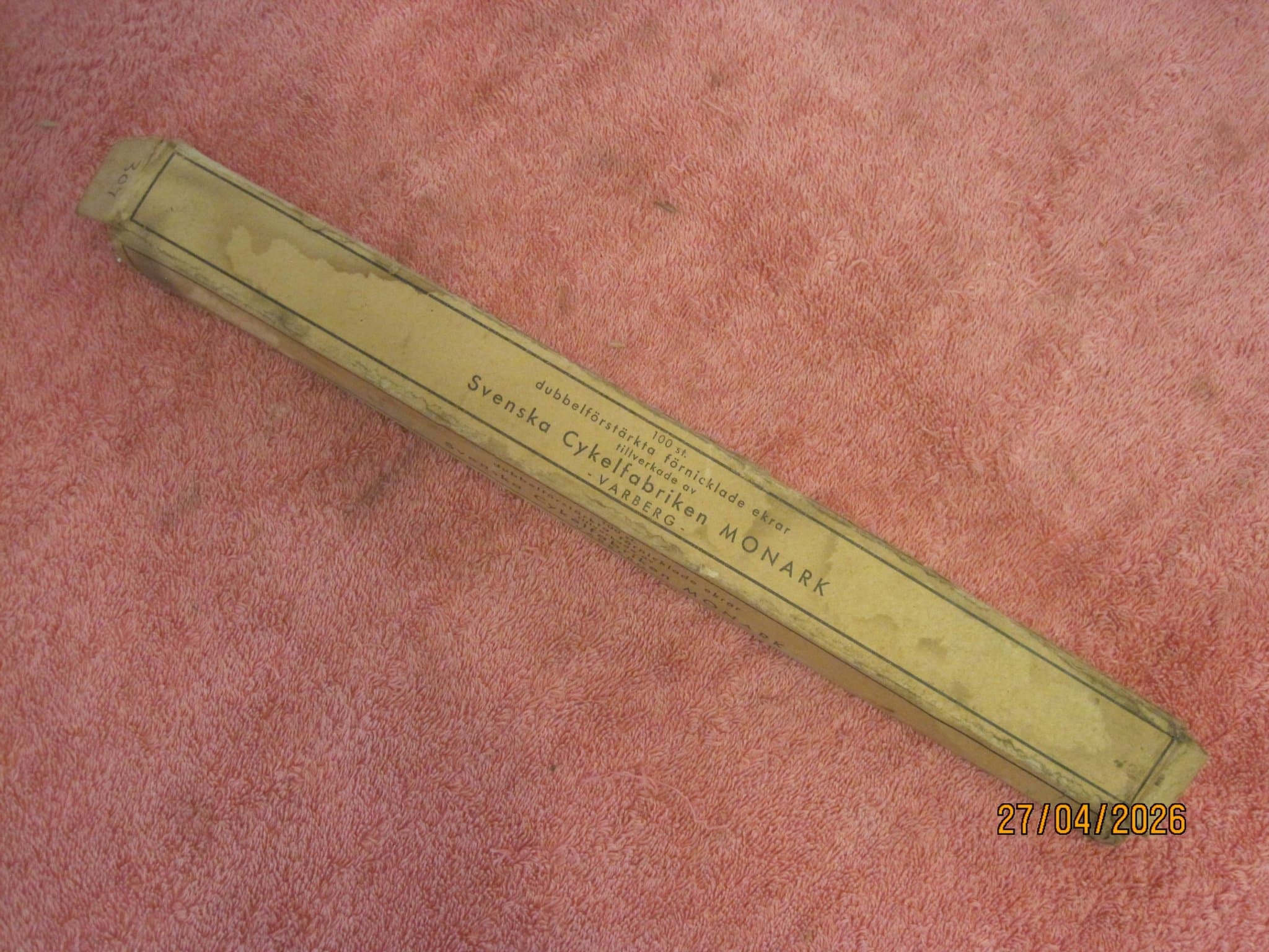 75st Dubbelförstärkta Förnicklade cykelekrar 304mm Svenska Cykelfabriken Monark