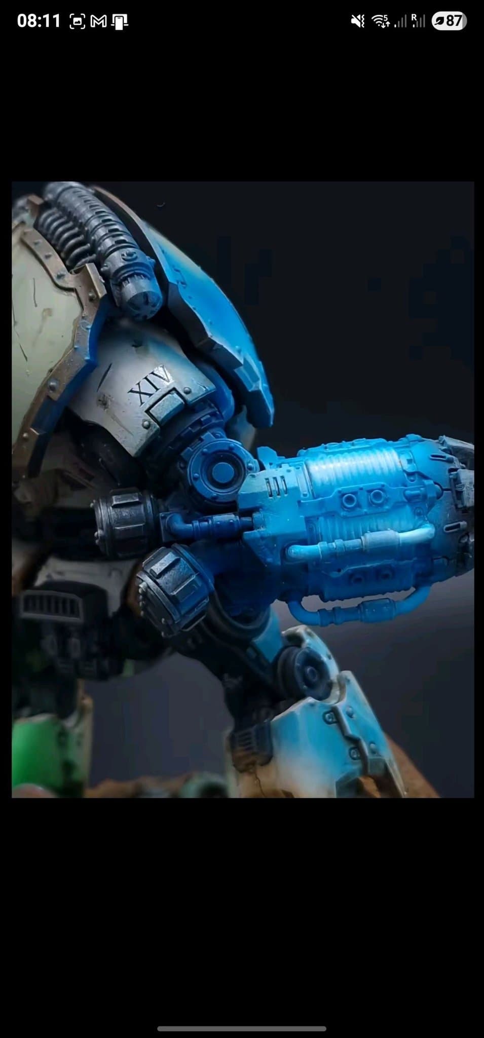 Warhammer 40K Death Guard Saturnine Dreadnought - Proffsmålad - OSL