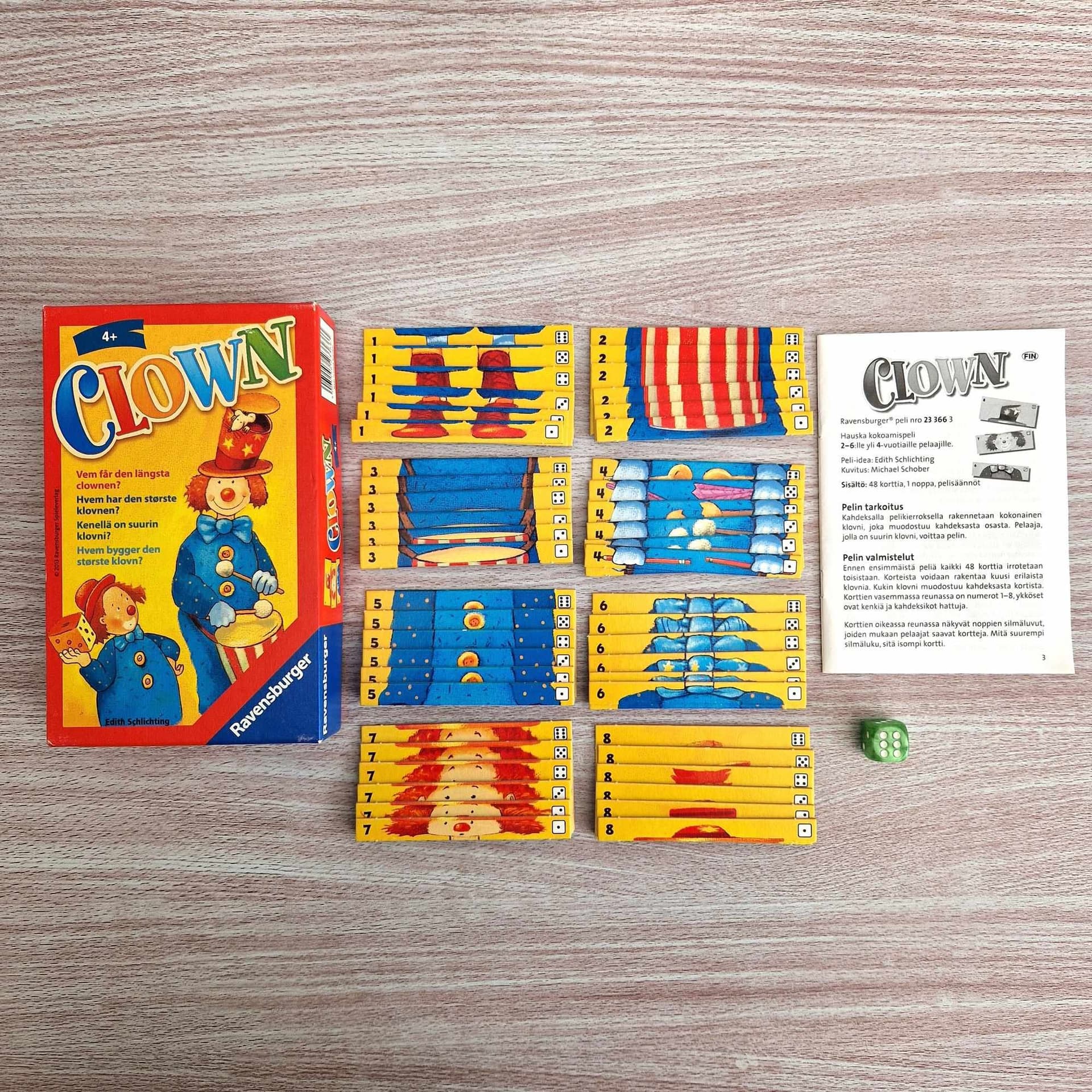 Ravensburger Clown Game 2013 Family Dice Card Game Complete