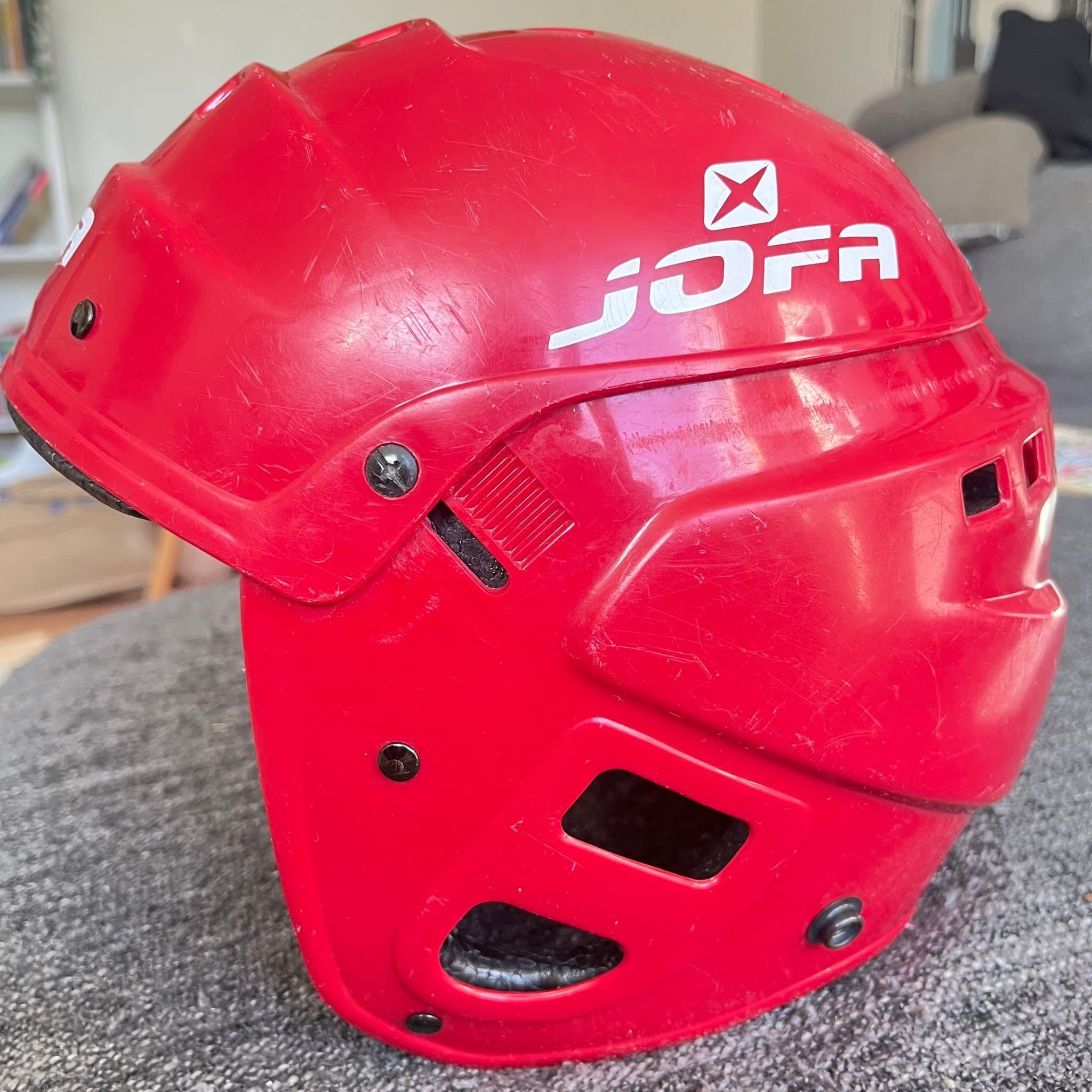 Jofa 315 Cykelhjälm för barn, röd, storlek 50-58 cm