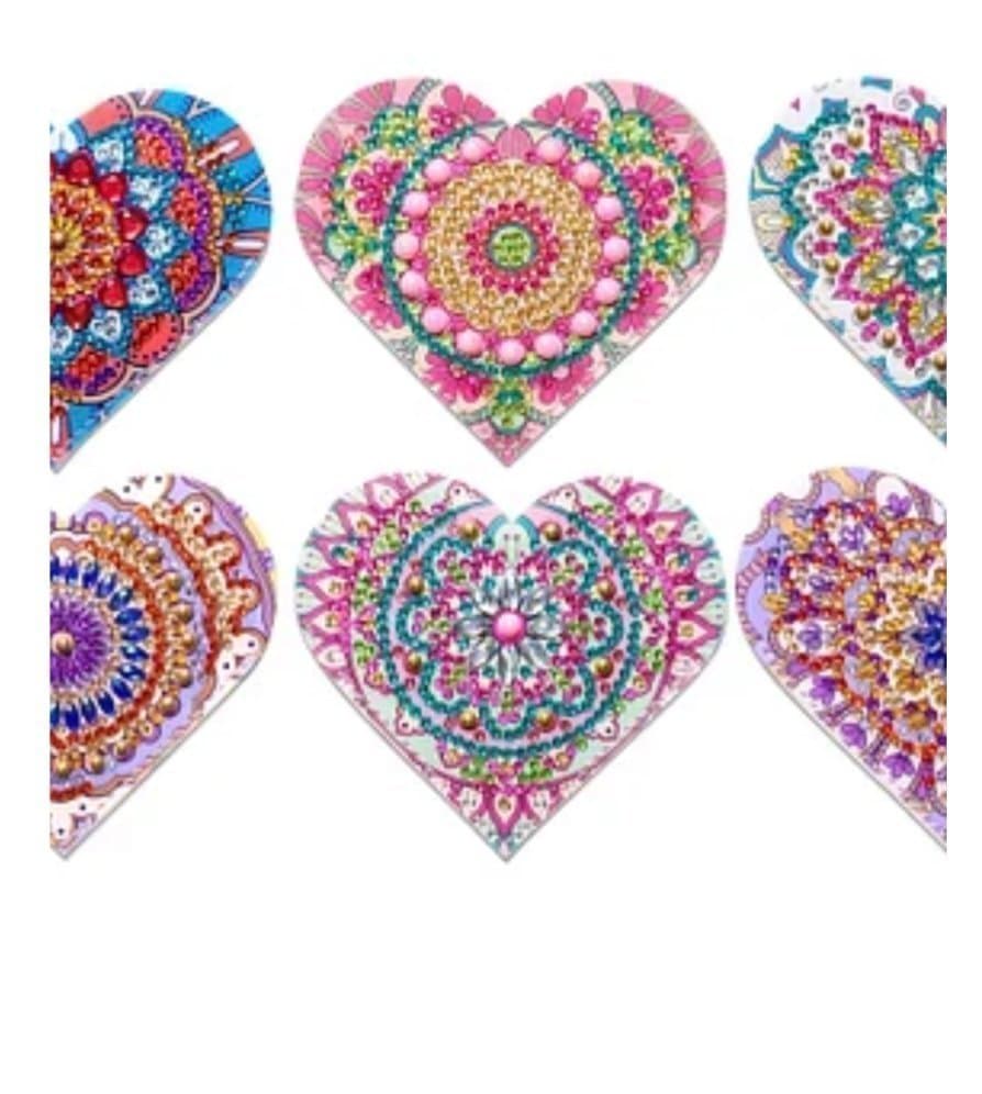 6 Bokmärken / Mandala / Diamond Painting