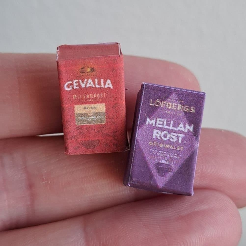 1:12 Miniatyr Dockhus Kaffepaket, 2 st
