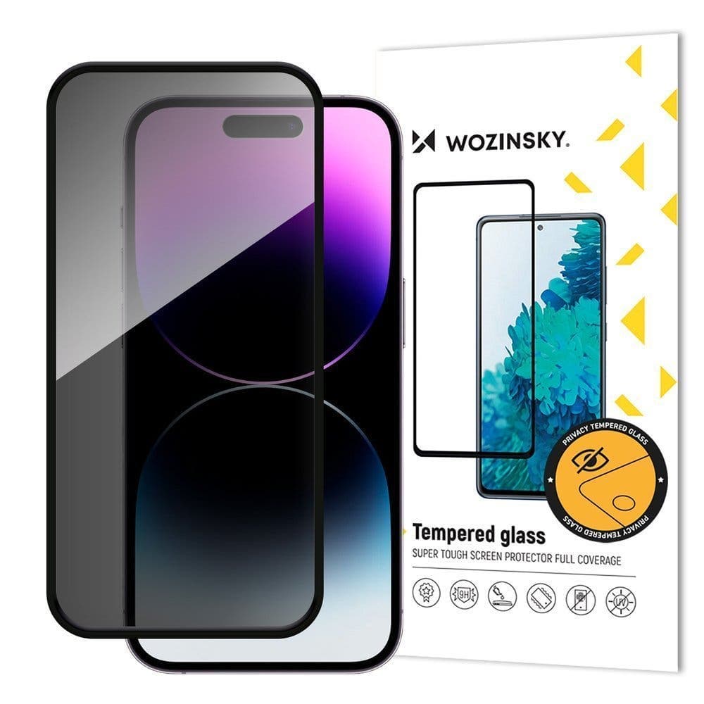 Wozinsky iPhone 16 Privacy 9H Härdat Glas Skärmskydd | Sekretessfilter