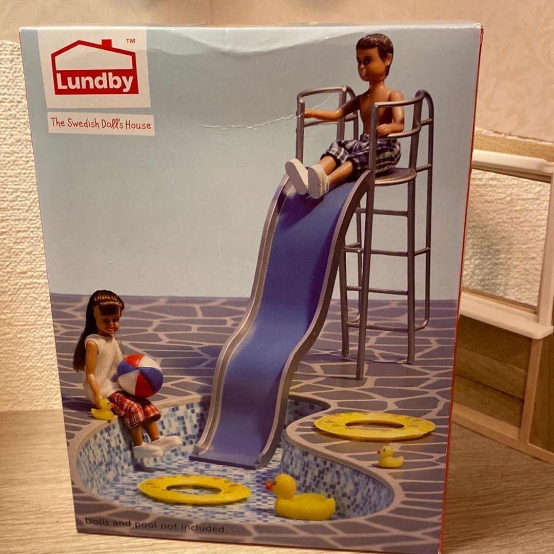 Lundby Holiday - Rutschkana, boll, badankor och simringar