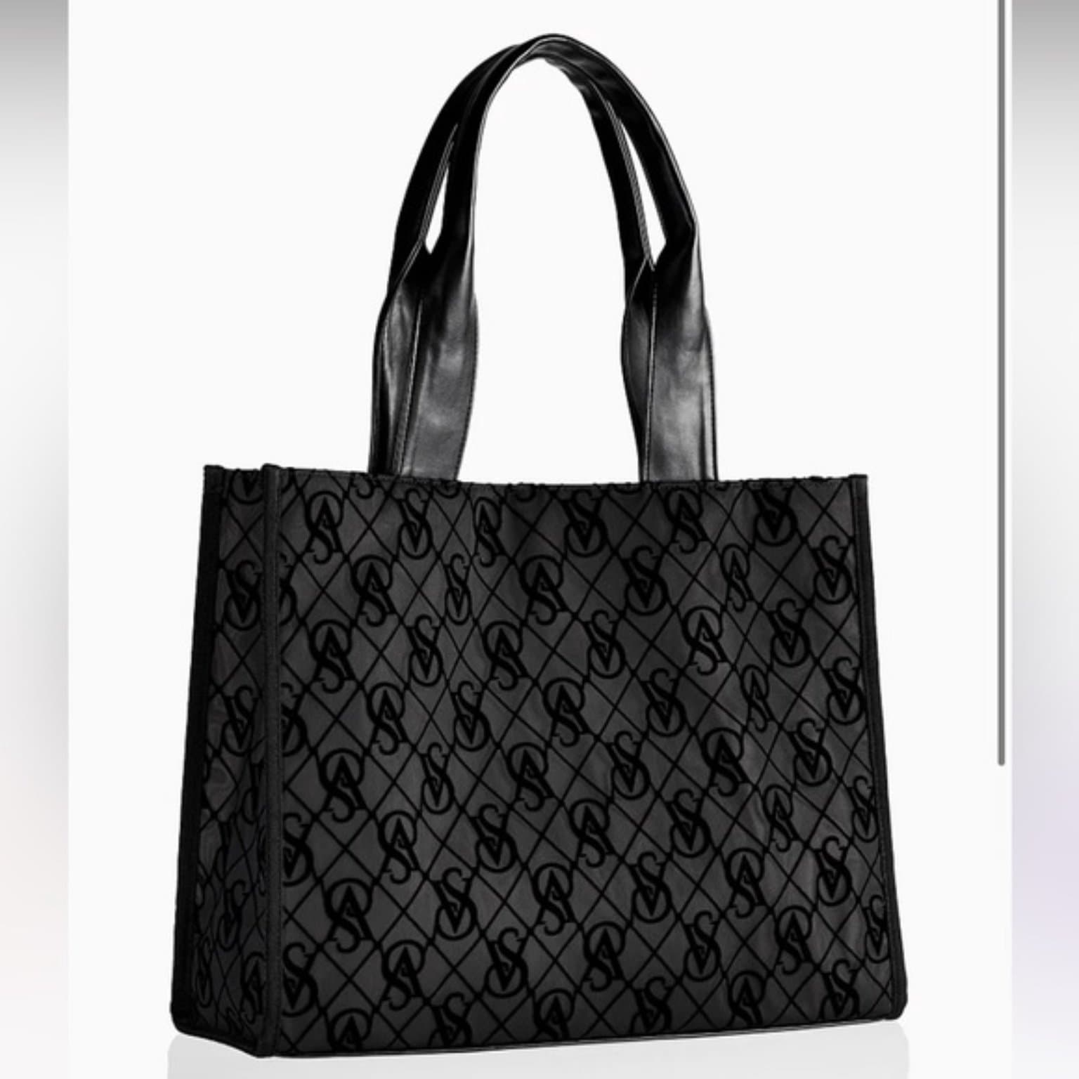 Victorias Secret Väska Weekend Bag Black Velvet Tote Nytt!!