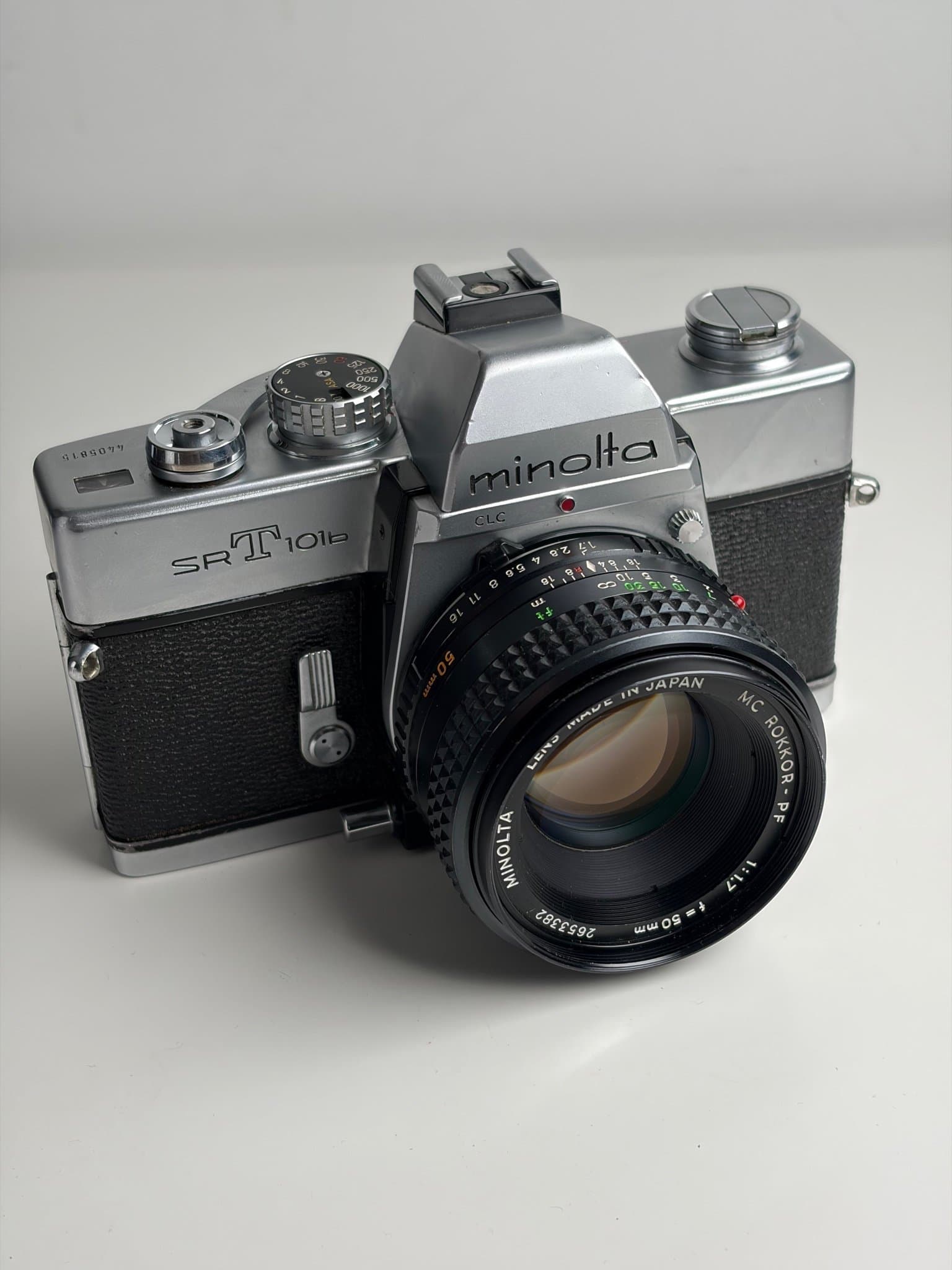 Minolta SRT 101b med MC Rokkor-PF f1.7 50mm objektiv
